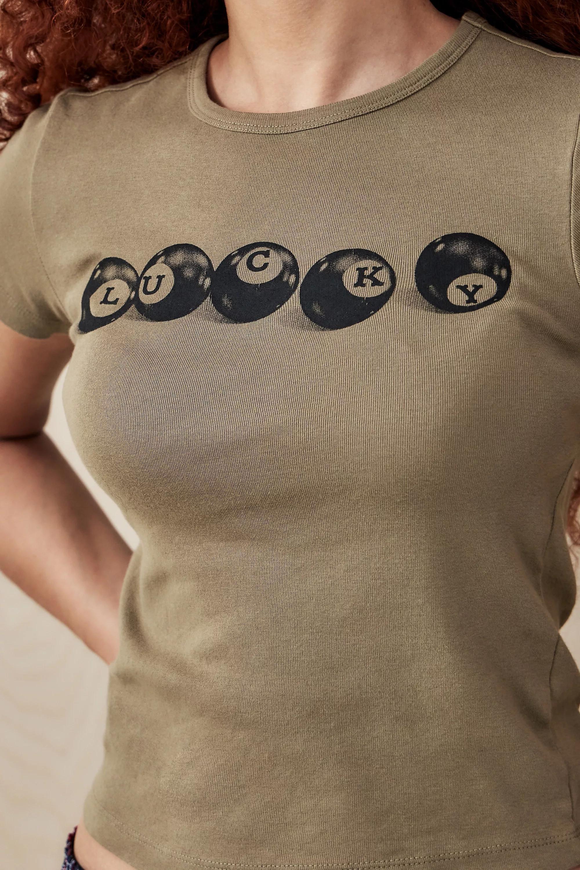 Khaki Uo Lucky Balls Baby T-Shirt, , large image number 2