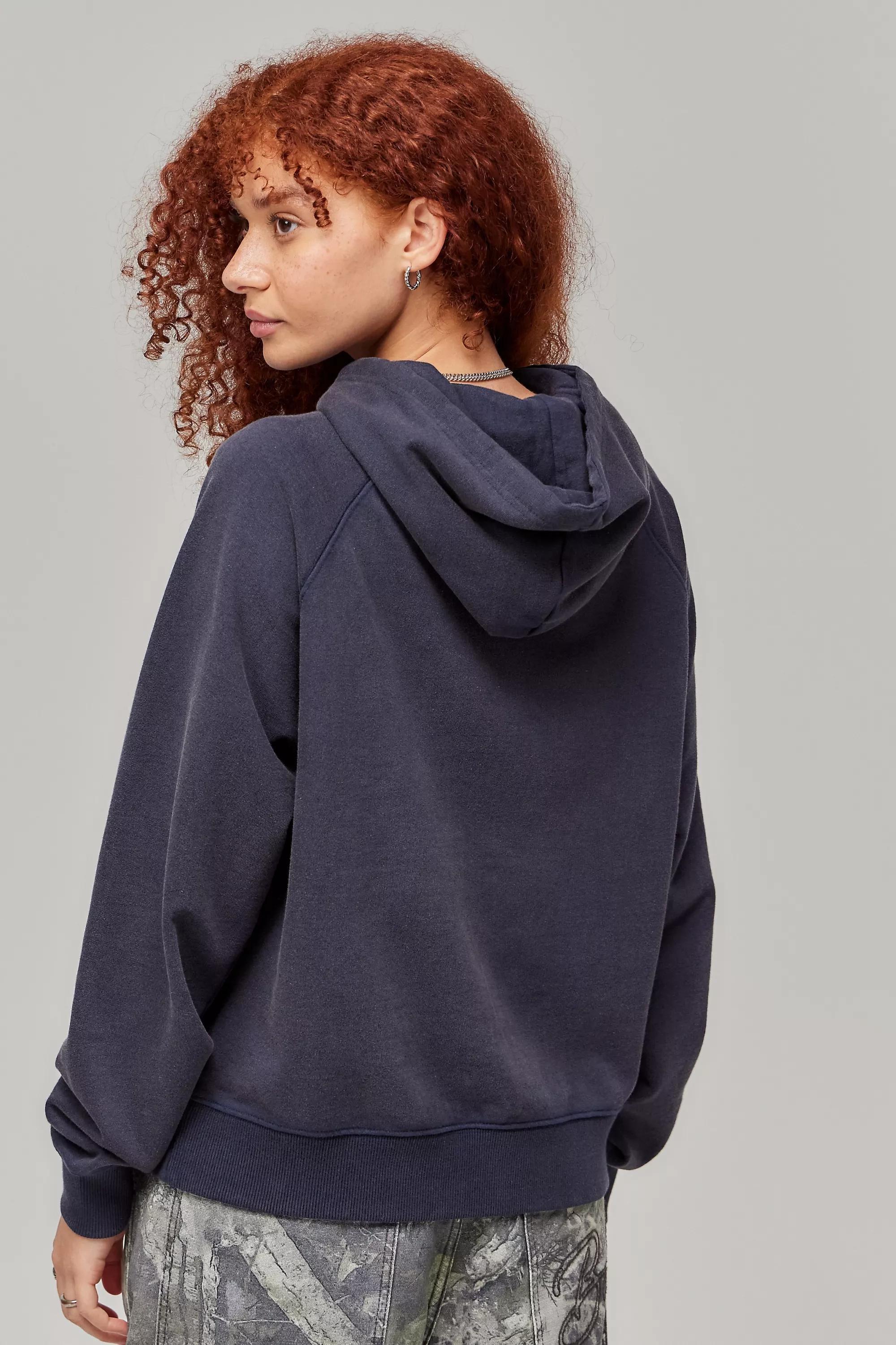 Navy Bdg Script Applique Hoodie, , large image number 3