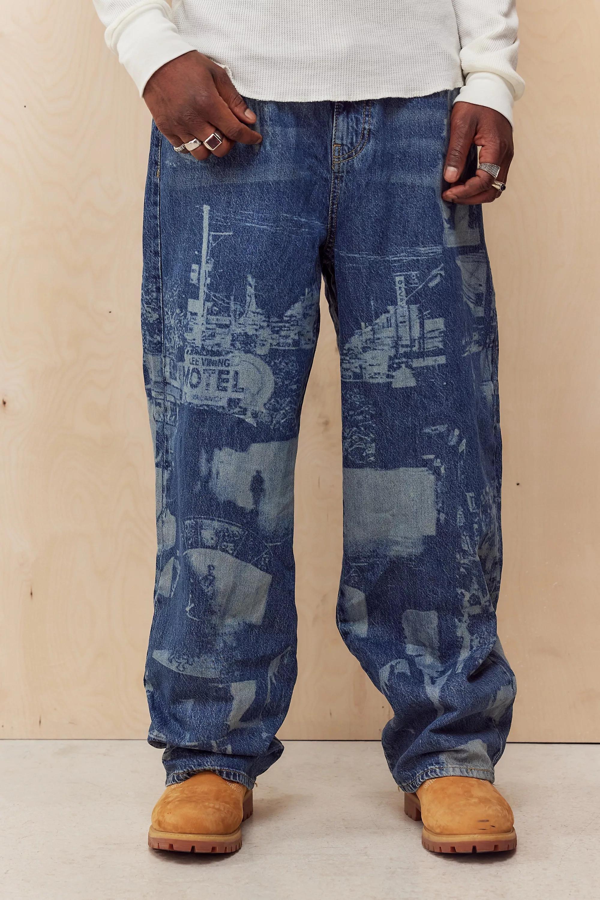 Blue Bgd Relaxed Jeans, , large image number 0