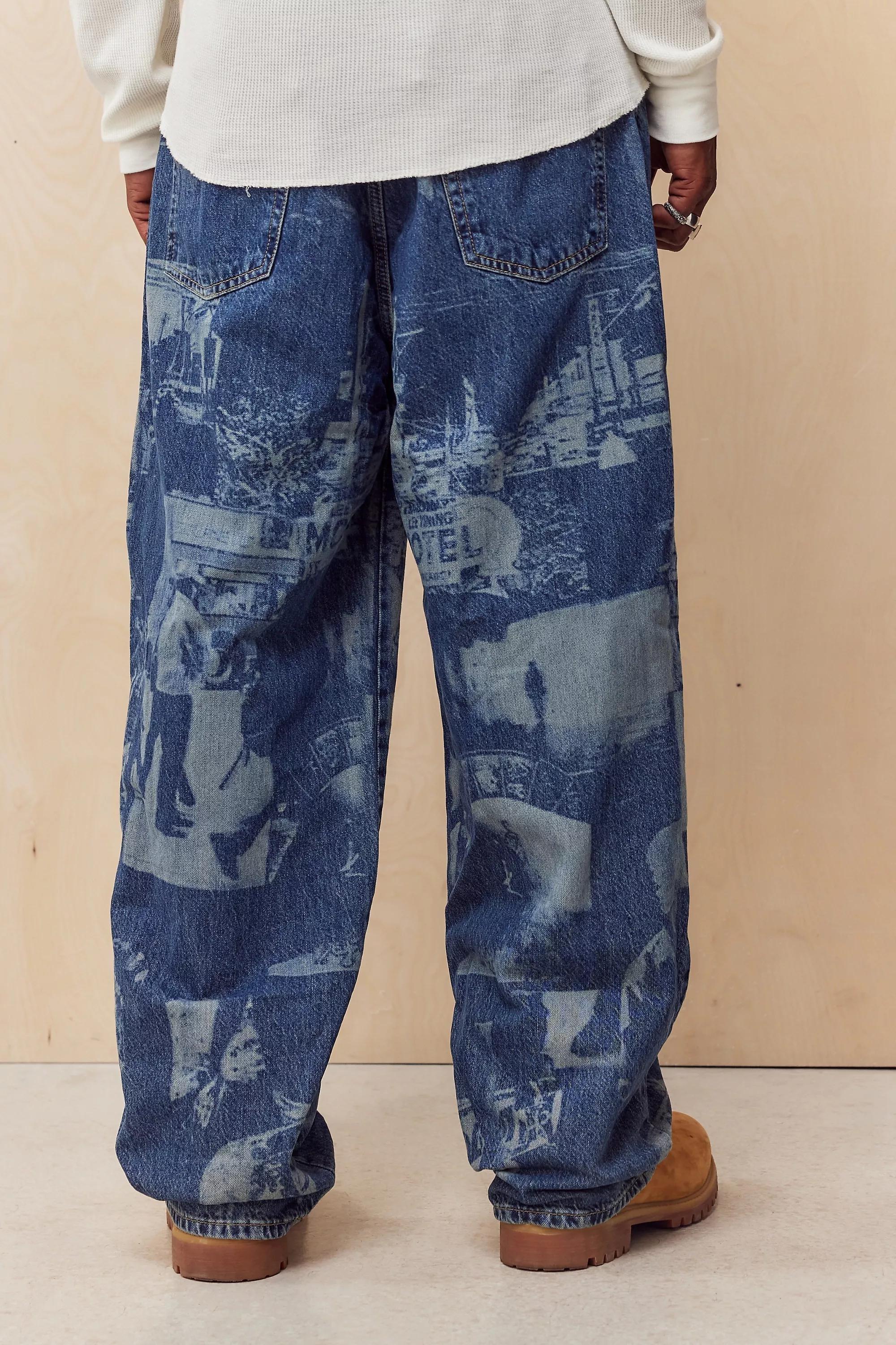 Blue Bgd Relaxed Jeans, , large image number 3