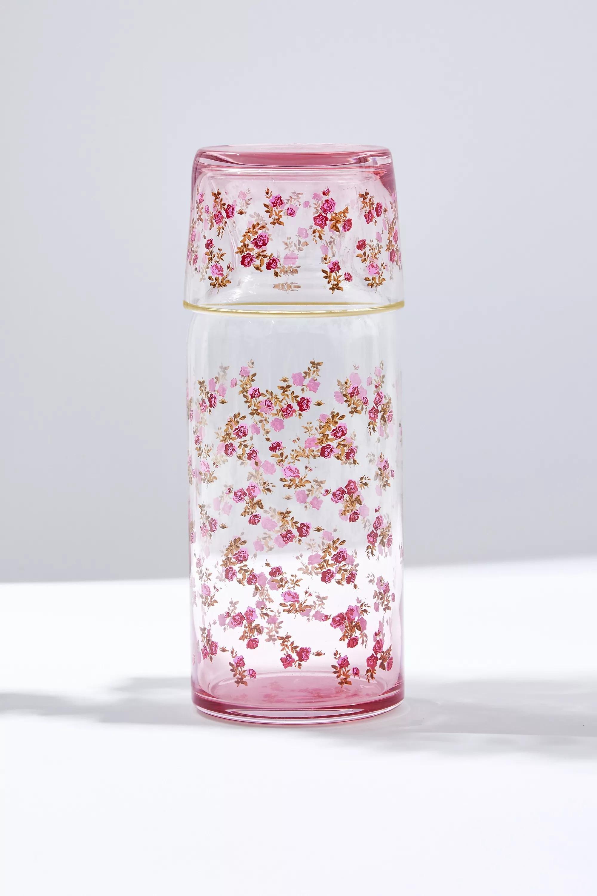 Pink Rose Carafe, PINK, large image number 1