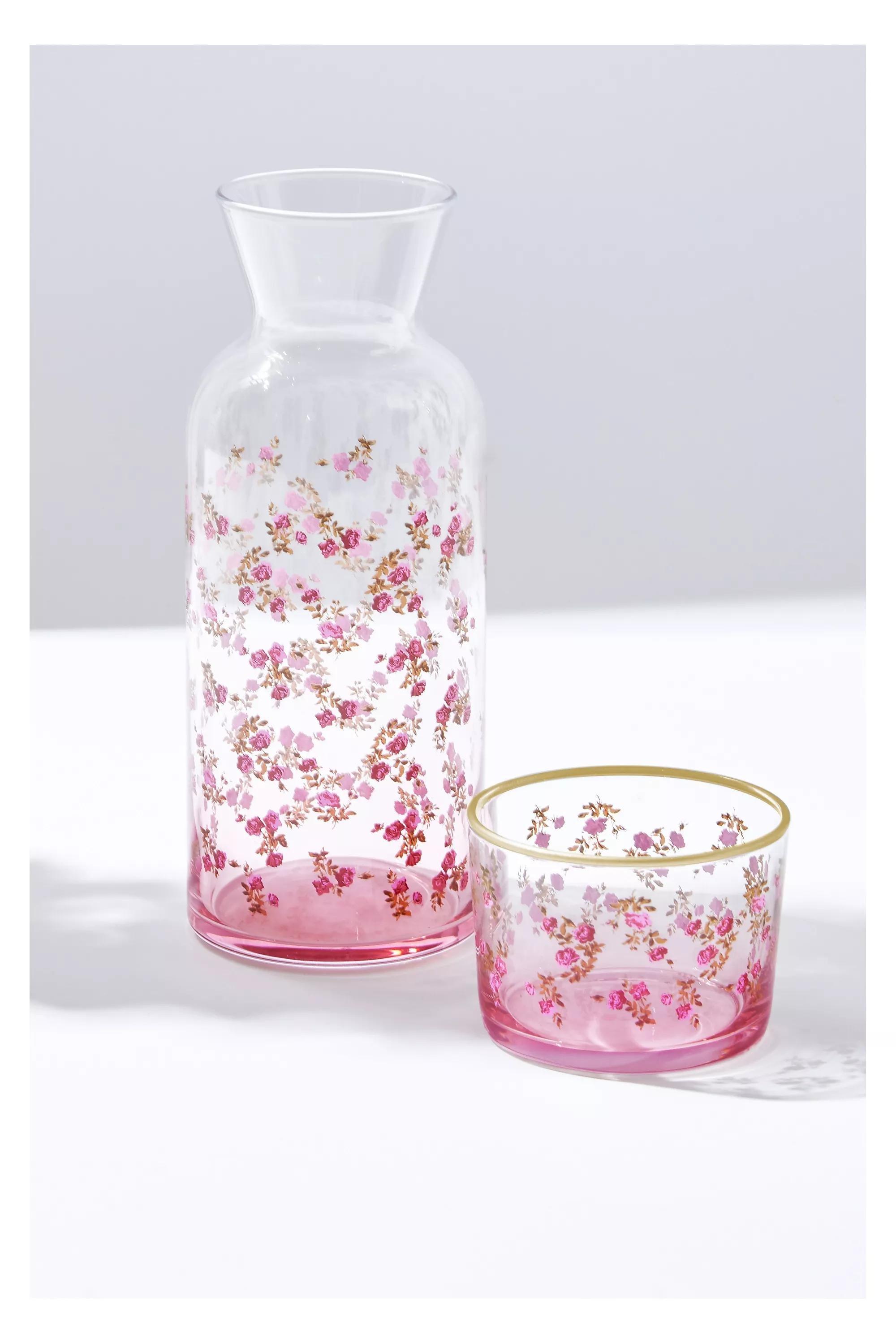 Pink Rose Carafe, PINK, medium