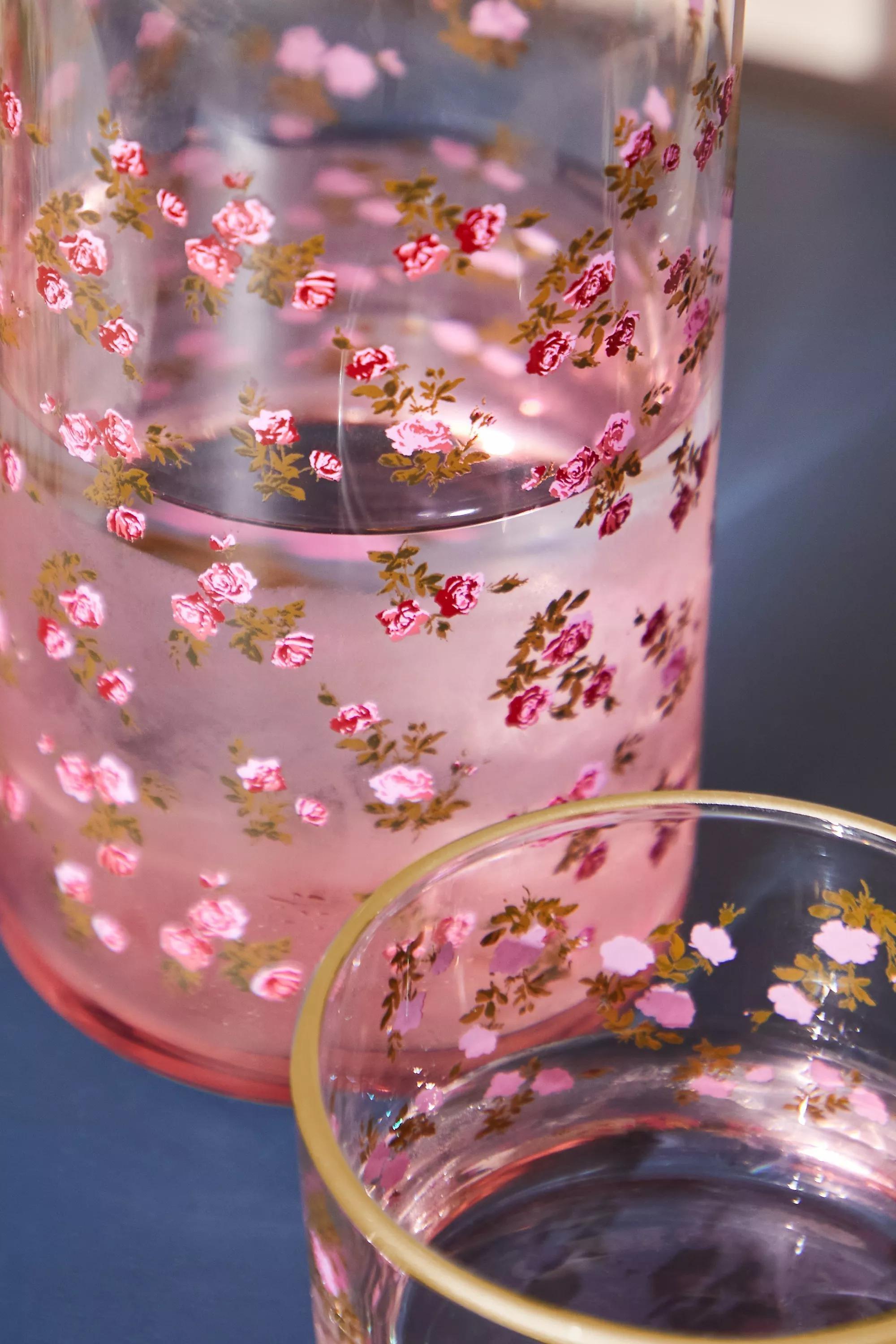 Pink Rose Carafe, PINK, medium