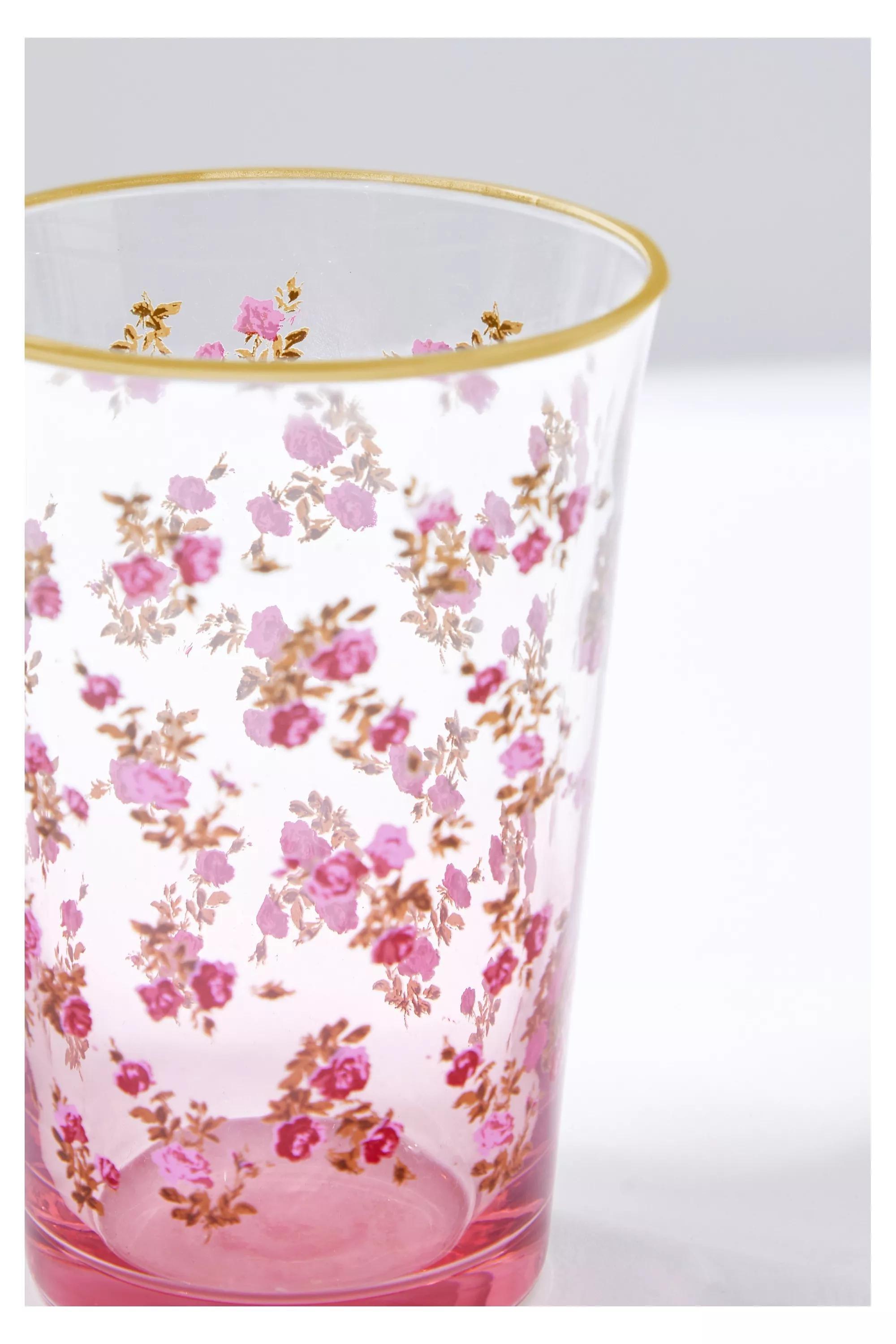 Pink Rose Glass Tumbler, PINK, large image number 4