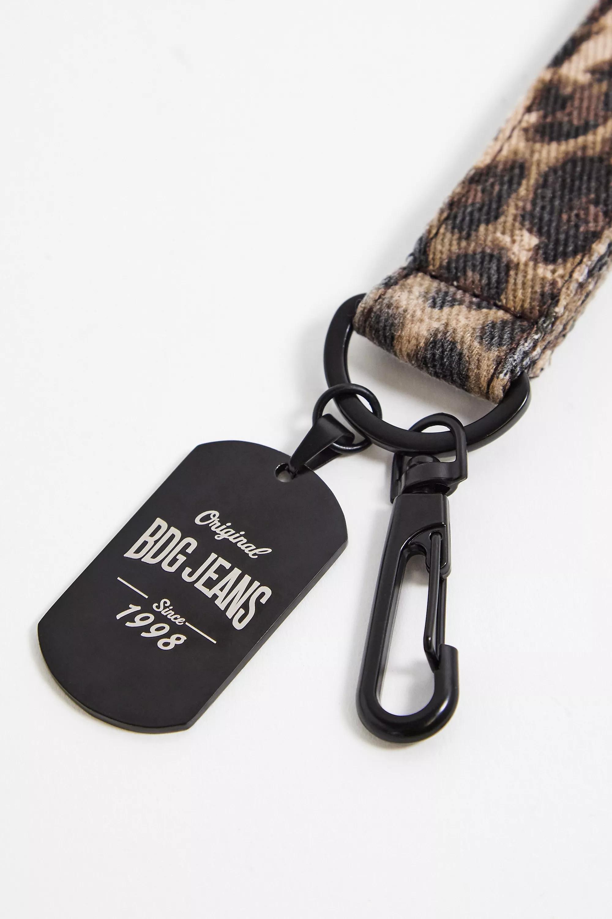 Brown UO Leopard Keyring, BRN, large image number 1