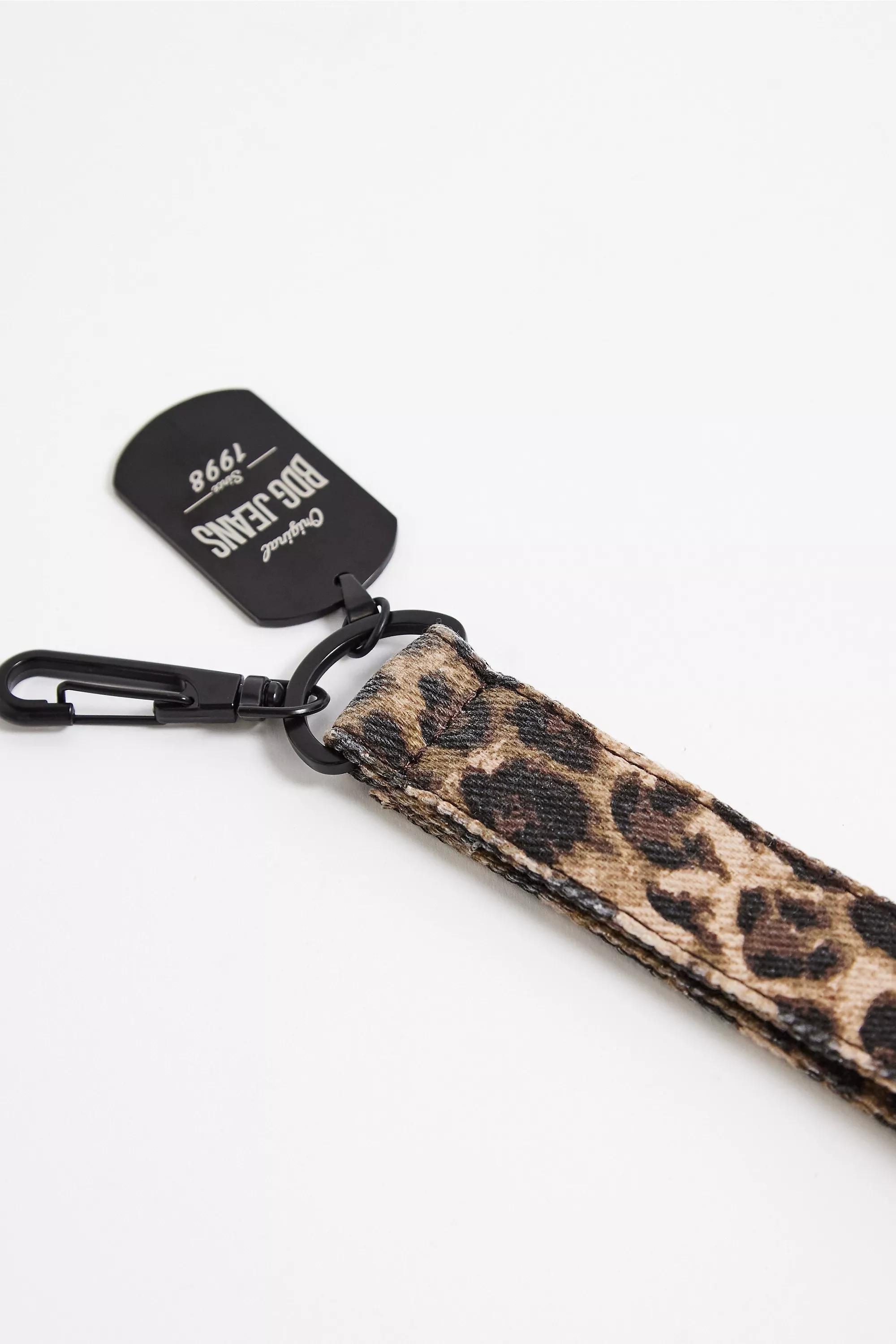 Brown UO Leopard Keyring, BRN, large image number 2