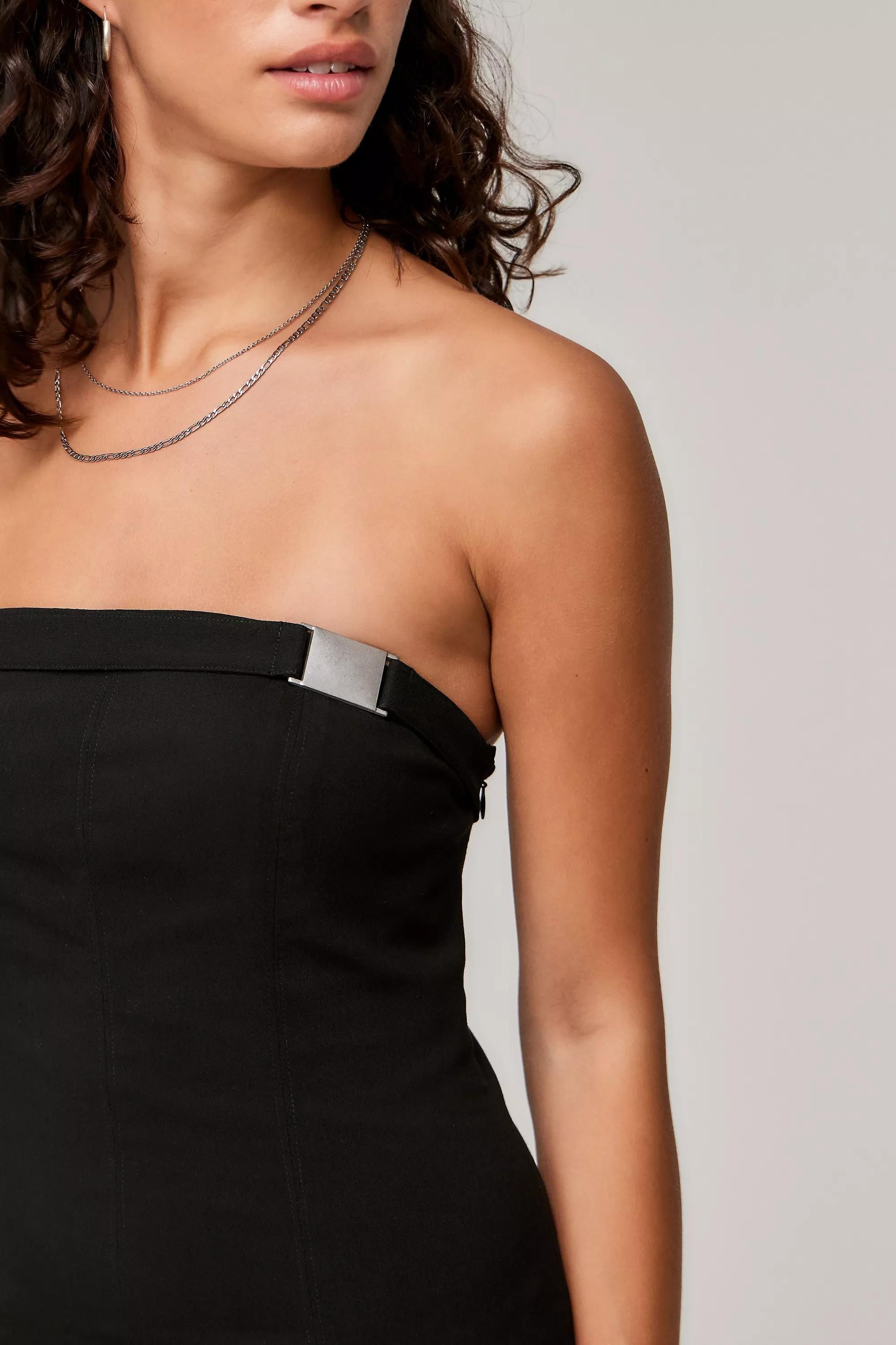Black Silence + Noise Bandeau Mini Dress, , large image number 1