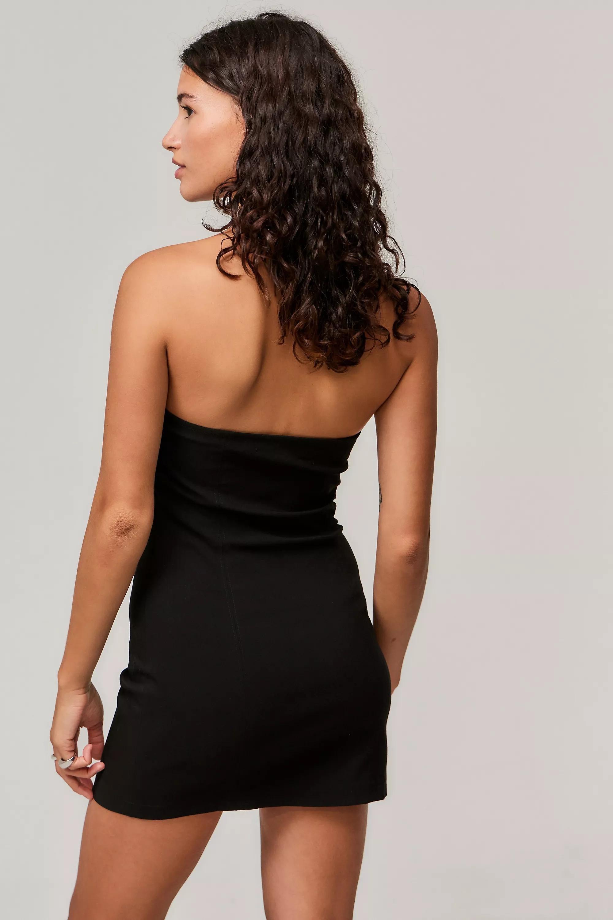 Black Silence + Noise Bandeau Mini Dress, , large image number 3