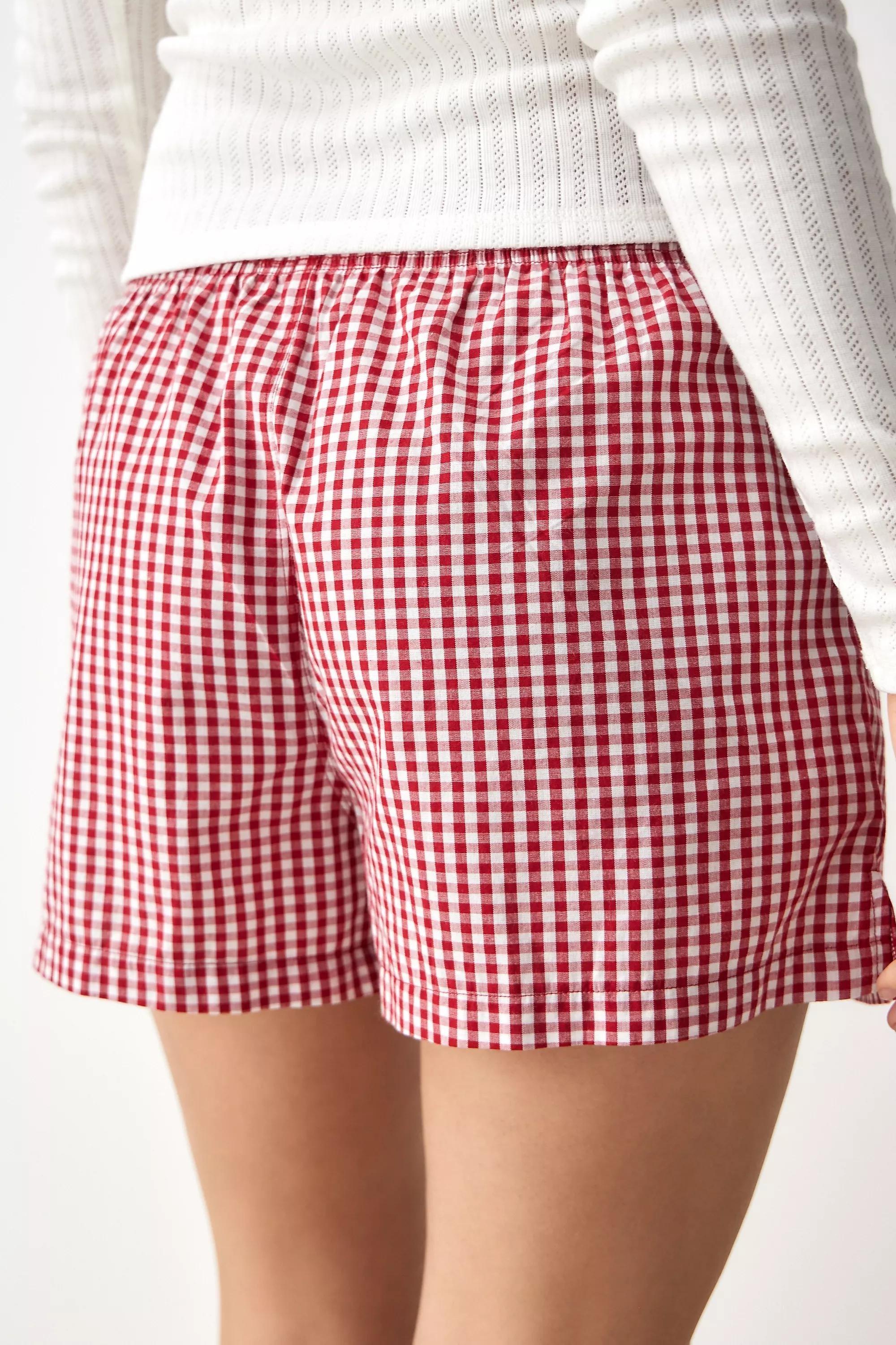 Red Bdg Gingham Boxer Shorts, , large image number 2