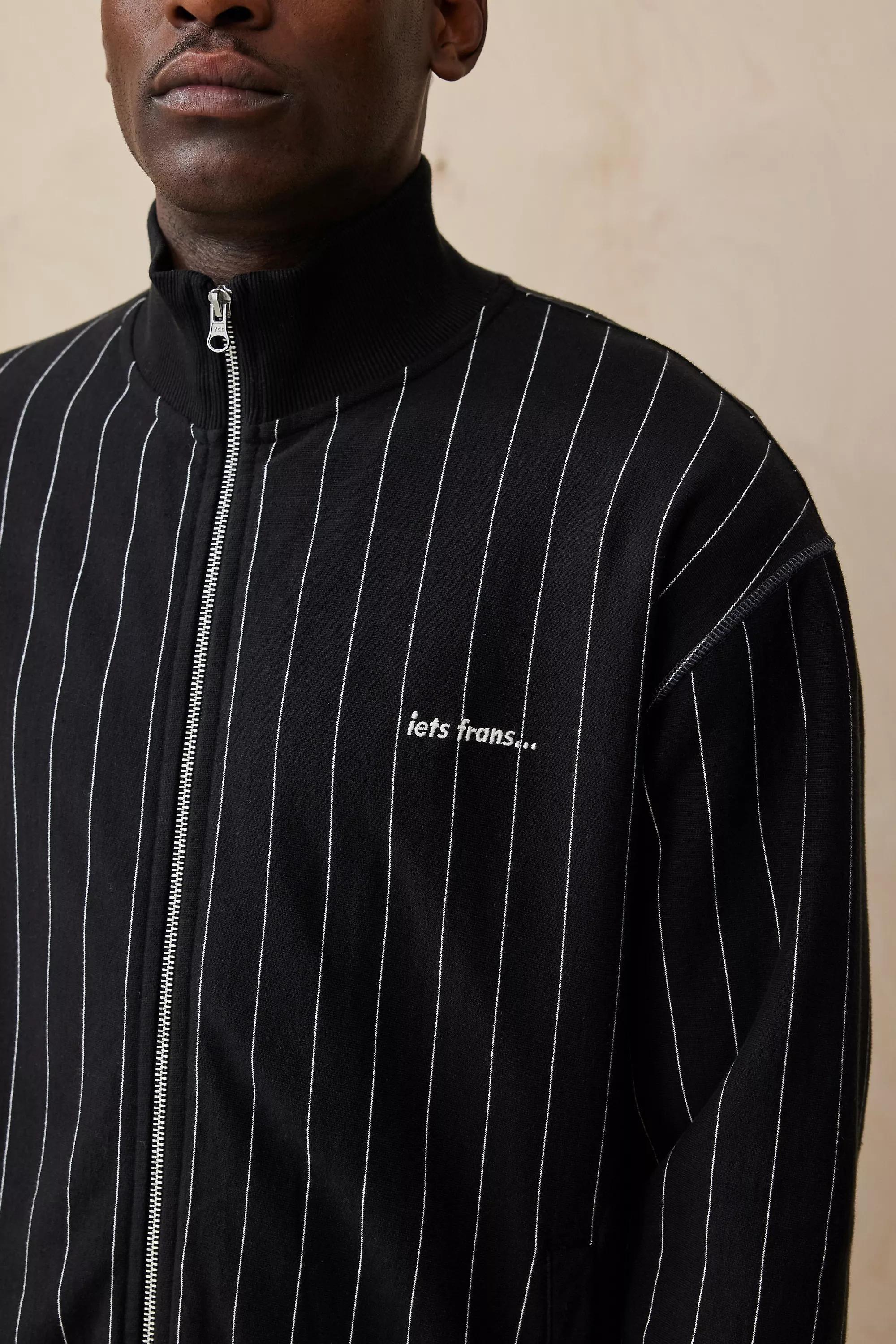Black Iets Frans... Pinstripe Track Top, , large image number 1