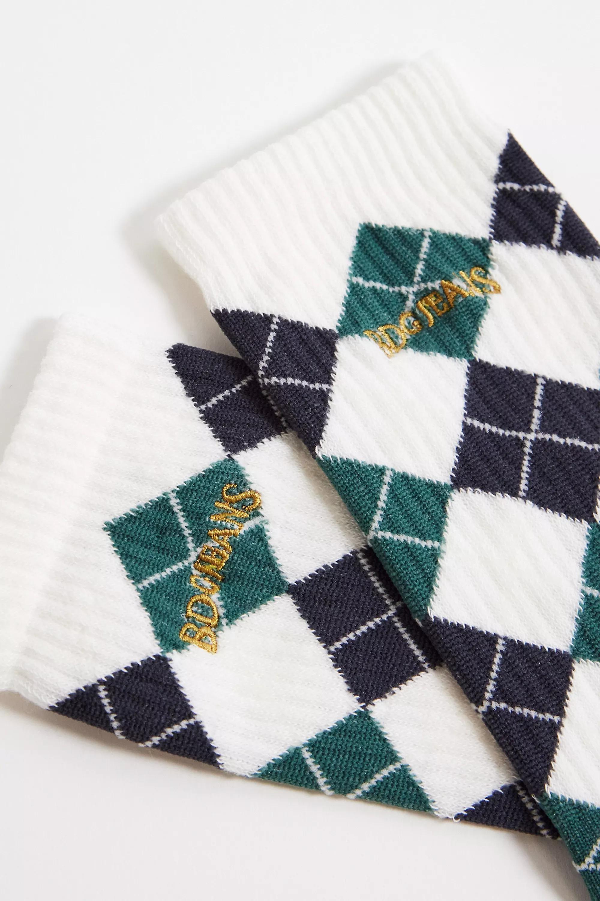 Ivory Bdg Argyle Socks, IVRY, large image number 1