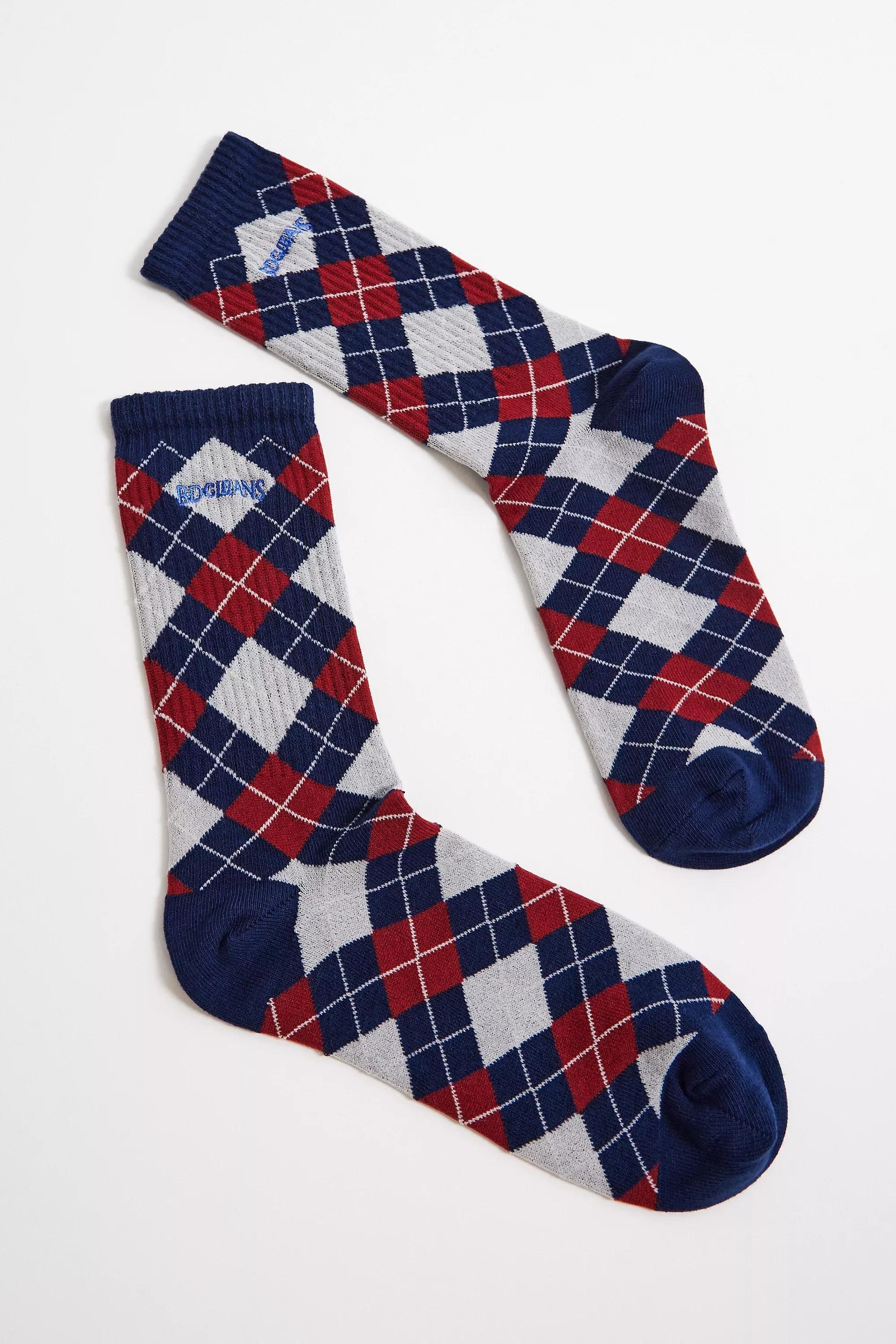 Navy Bdg Argyle Socks, NAVY, large image number 0