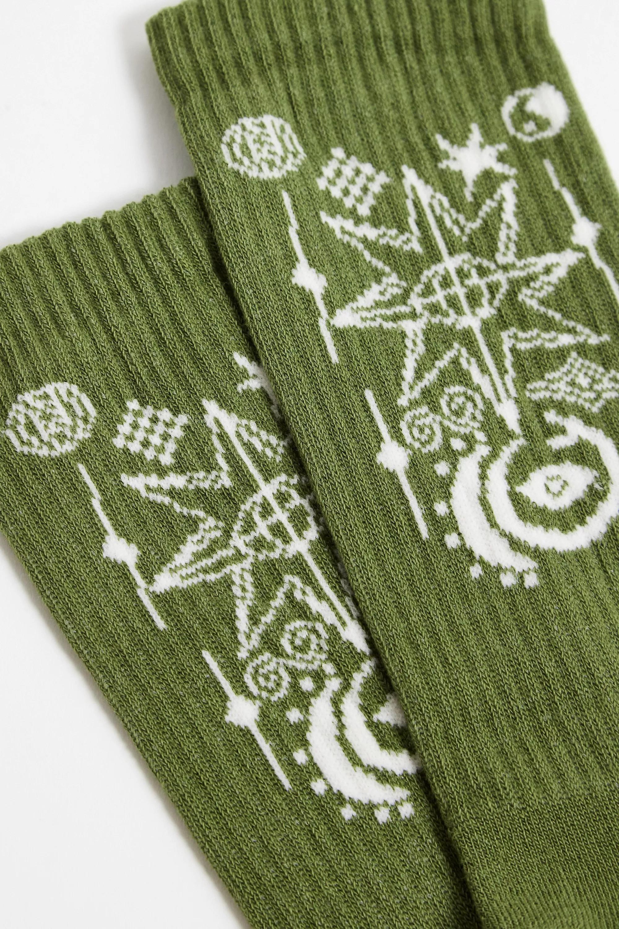 Green Ayker Graphic Socks, GRN, large image number 1