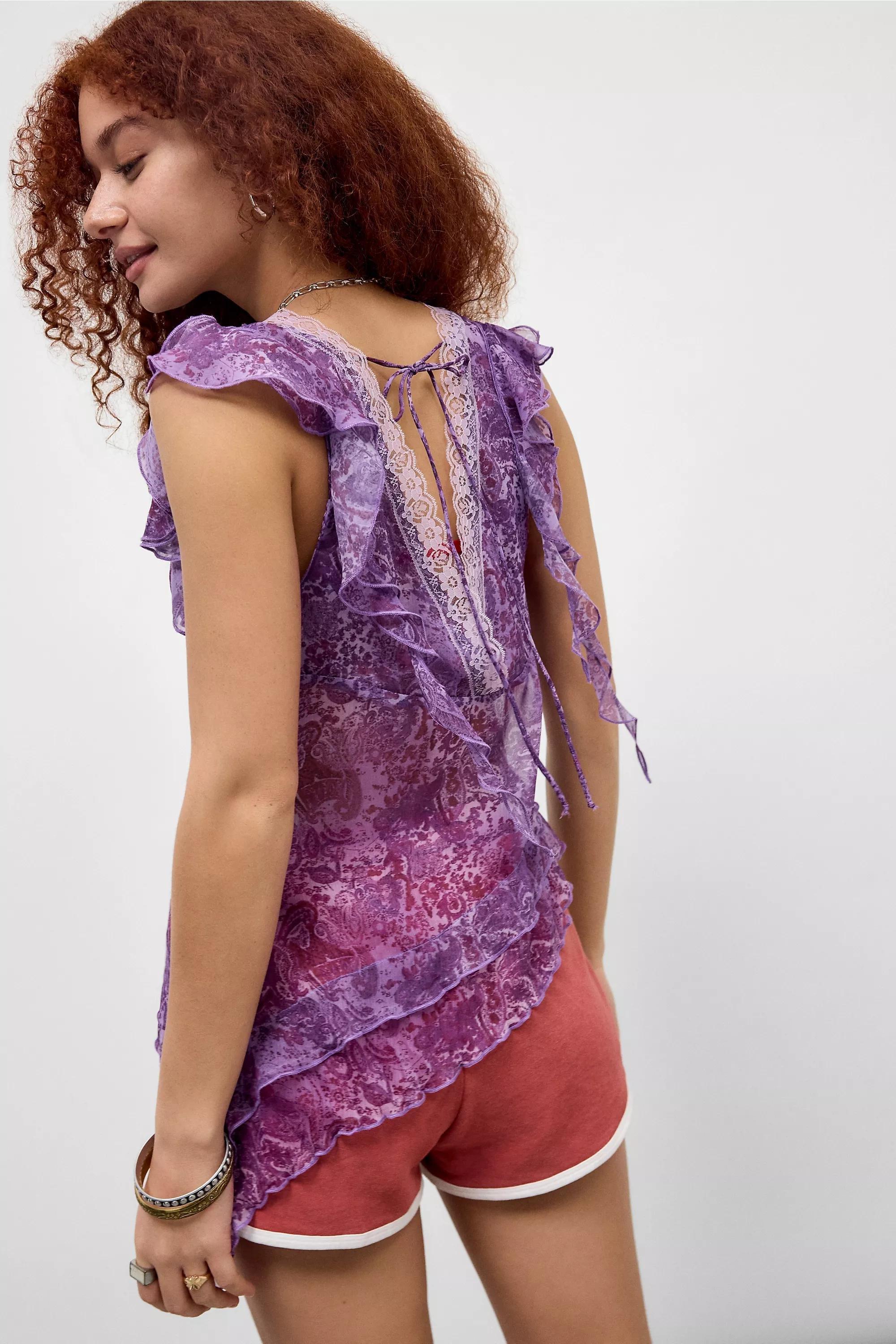 Purple Kimchi Blue Jenny Blouse, PURP, large image number 3