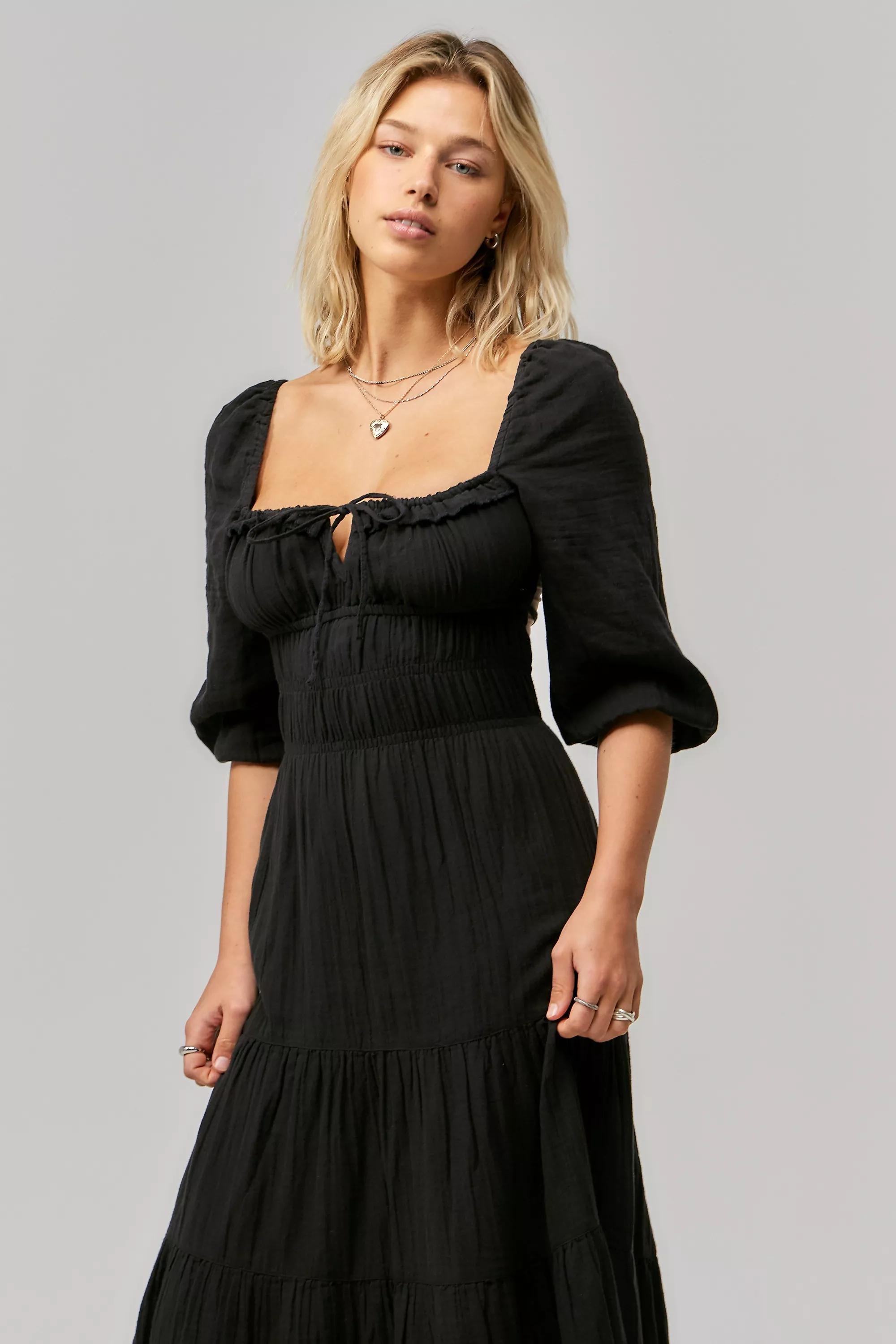 Black Kimchi Blue Violetta Maxi Dress, , large image number 0
