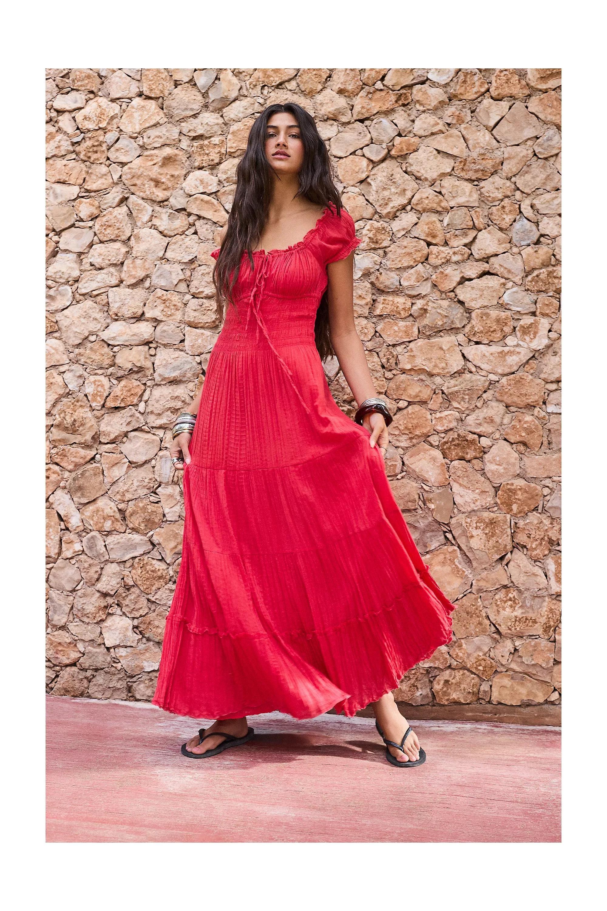 Red Kimchi Blue Sienna Maxi Dress, , large image number 0