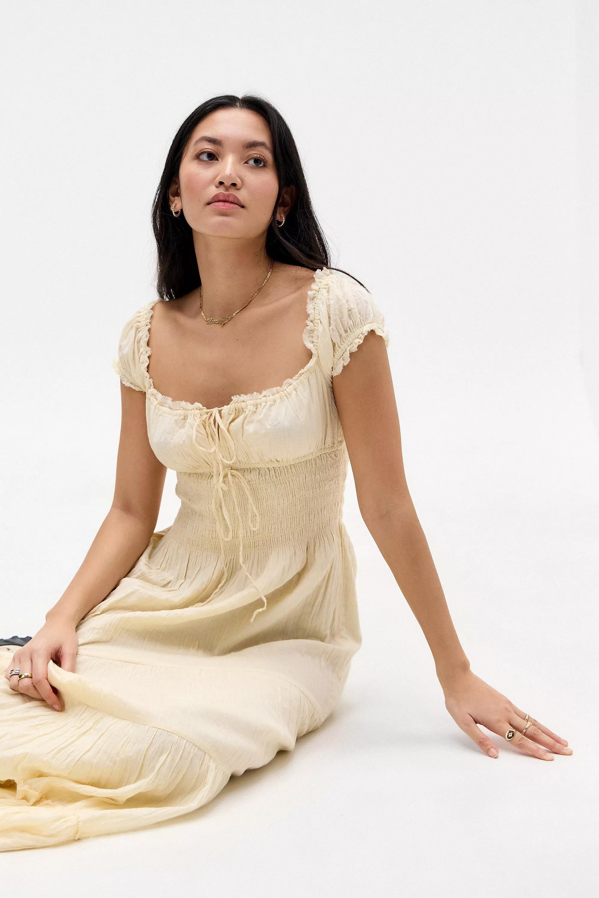Yellow Kimchi Blue Sienna Maxi Dress, , large image number 4