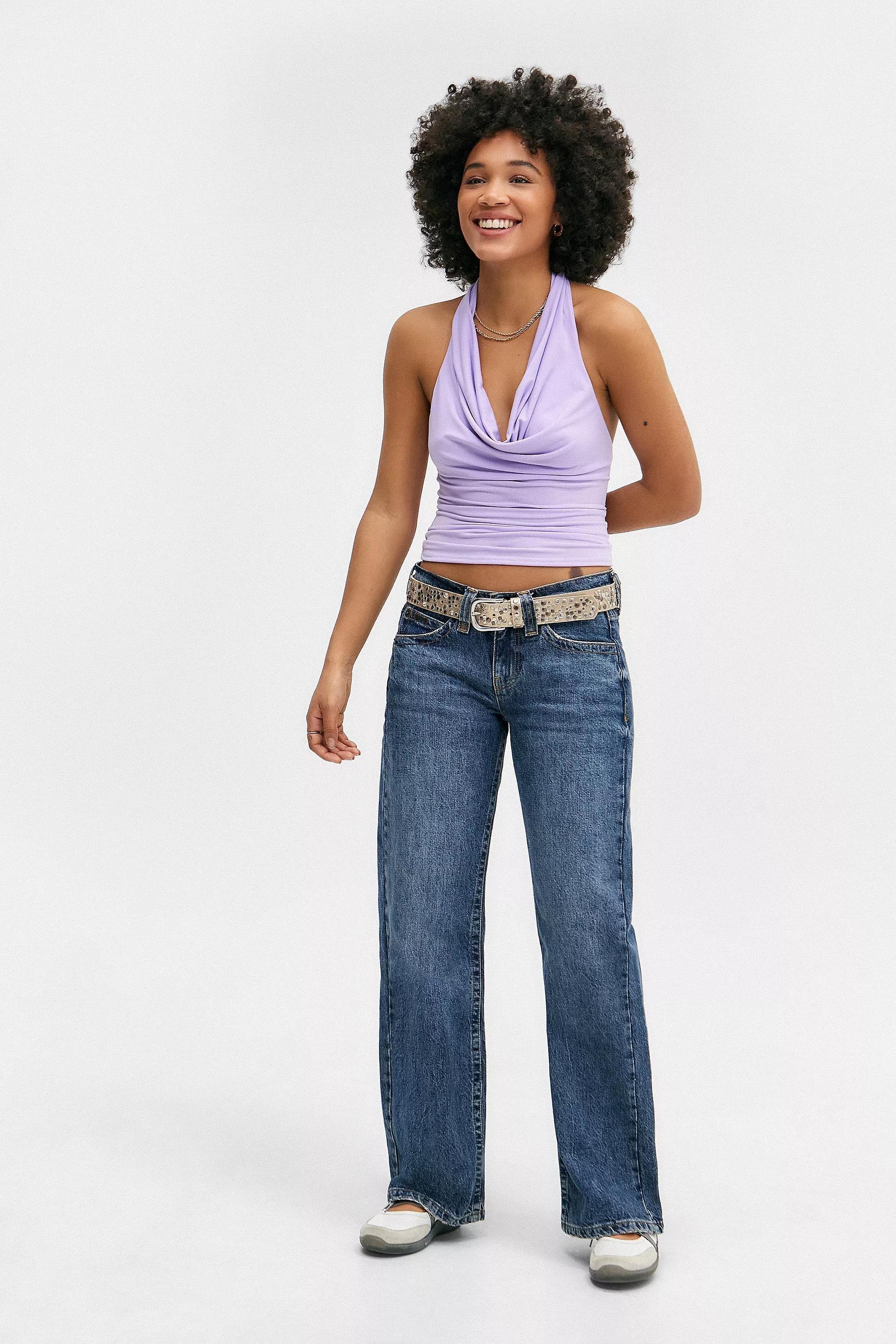 Purple Silence + Noise Coyote Cowl Halter Top, LILAC, large image number 2