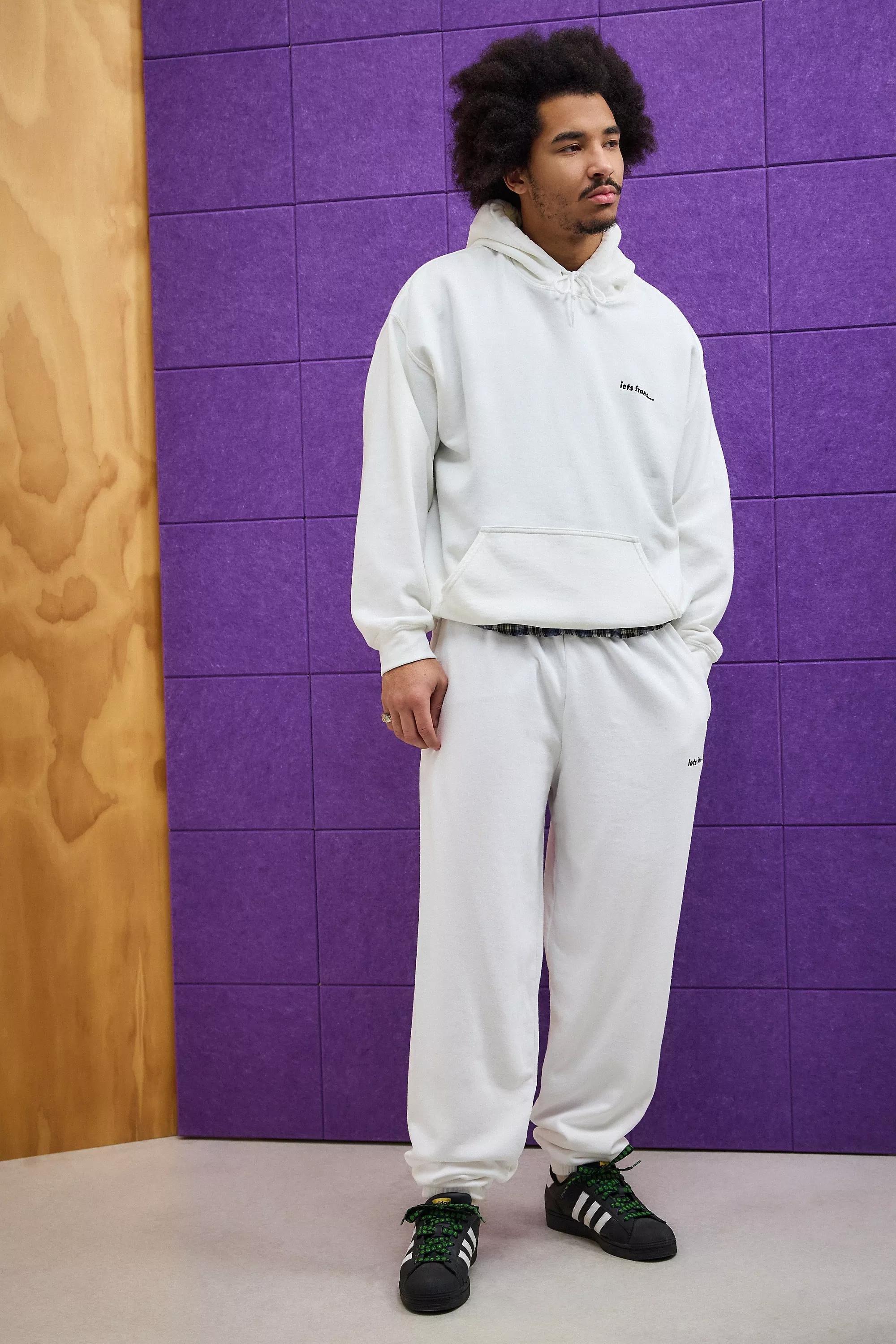 White Iets Frans... Cuffed Joggers, , large image number 0