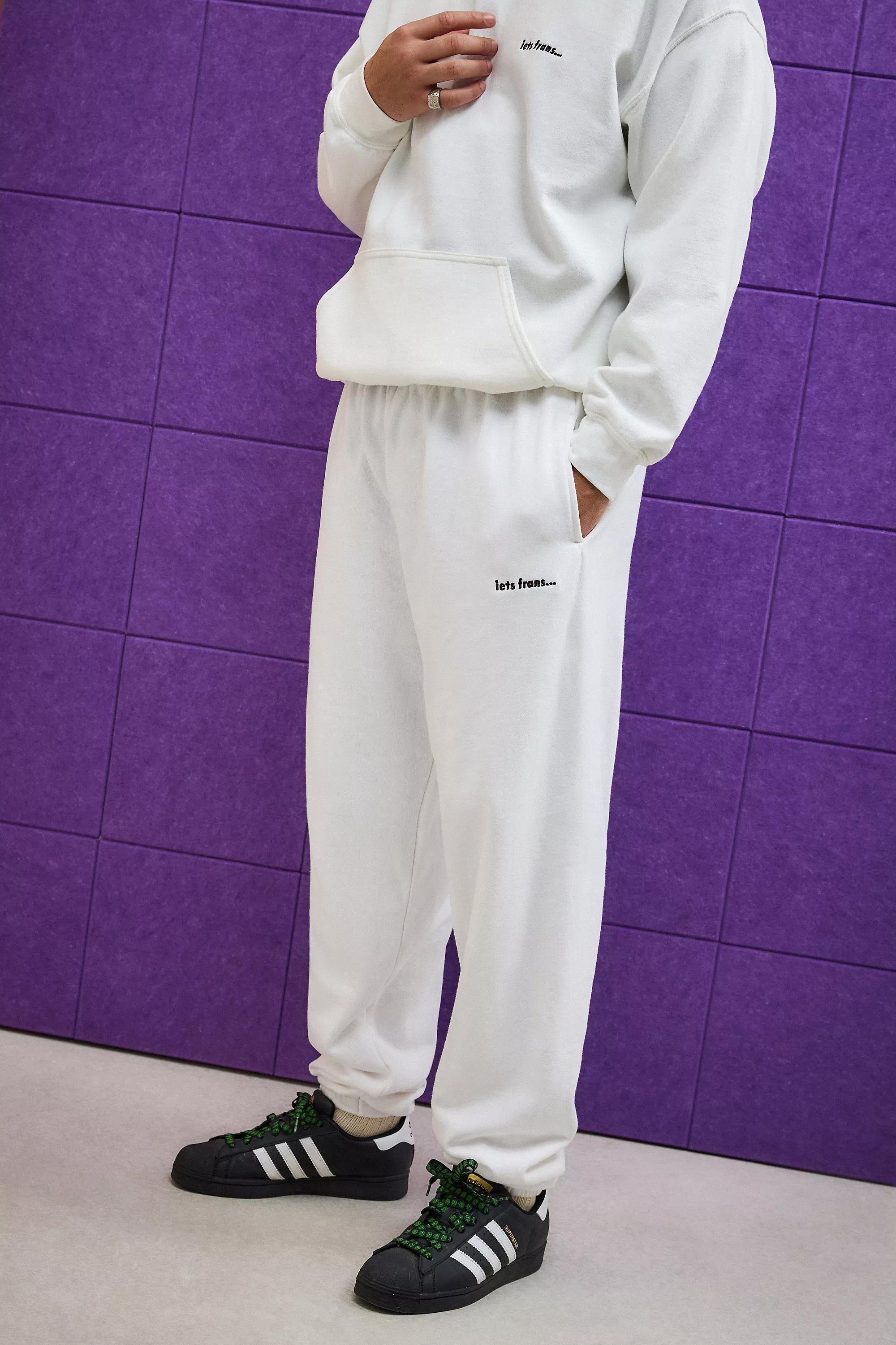 White Iets Frans... Cuffed Joggers, , large image number 1