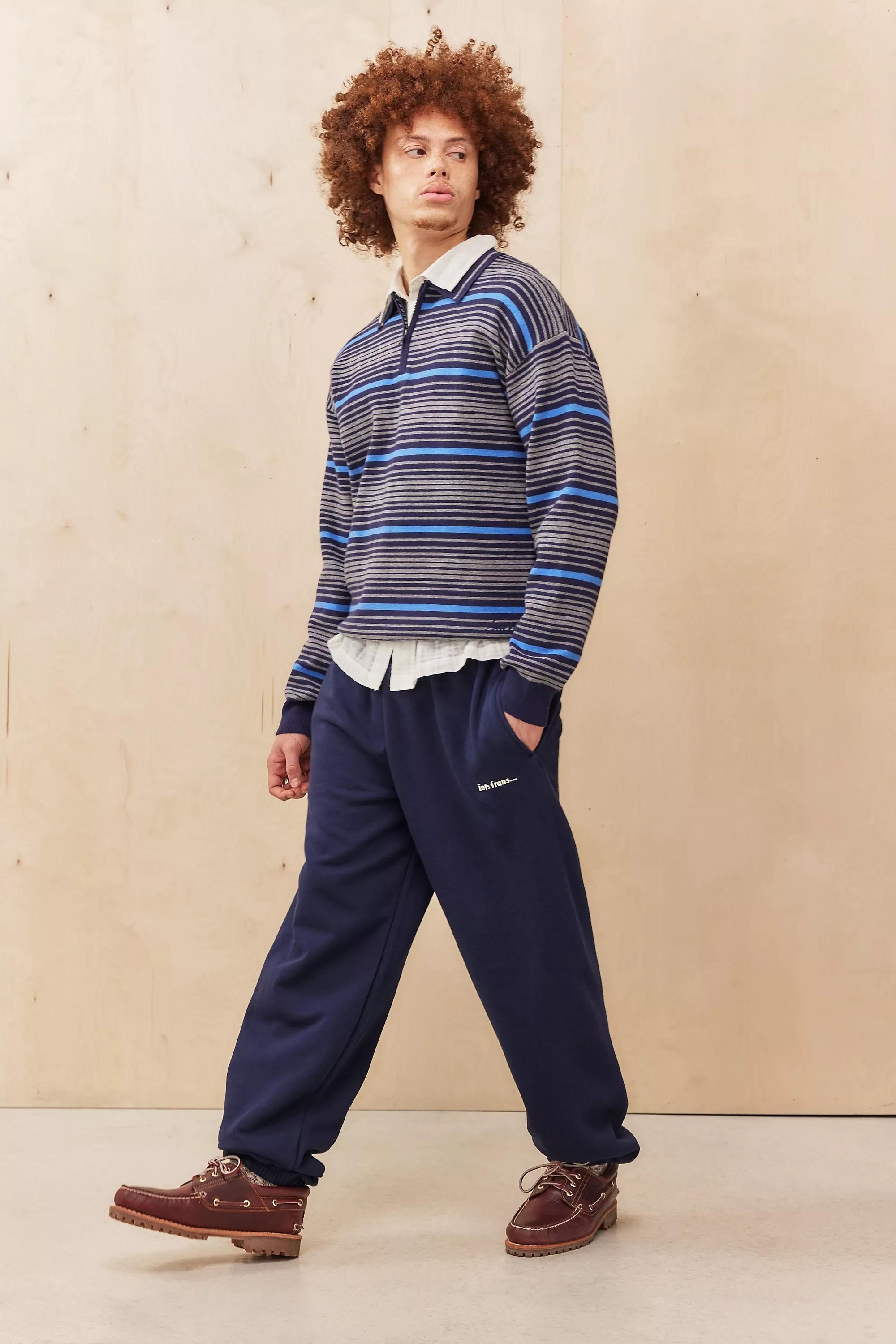 Navy Iets Frans... Cuffed Joggers, NAVY, large image number 1