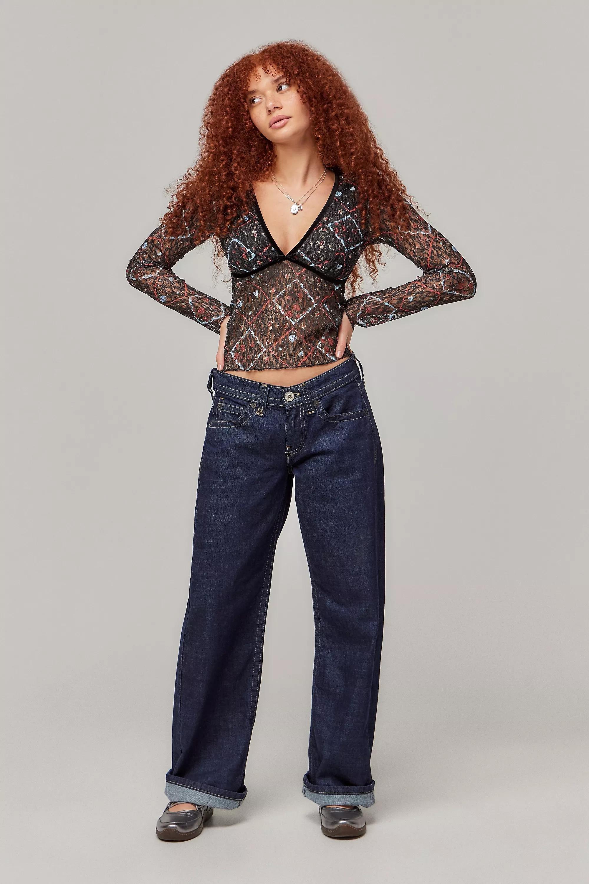 Black Kimchi Blue Madison Patchwork Top, , large image number 1