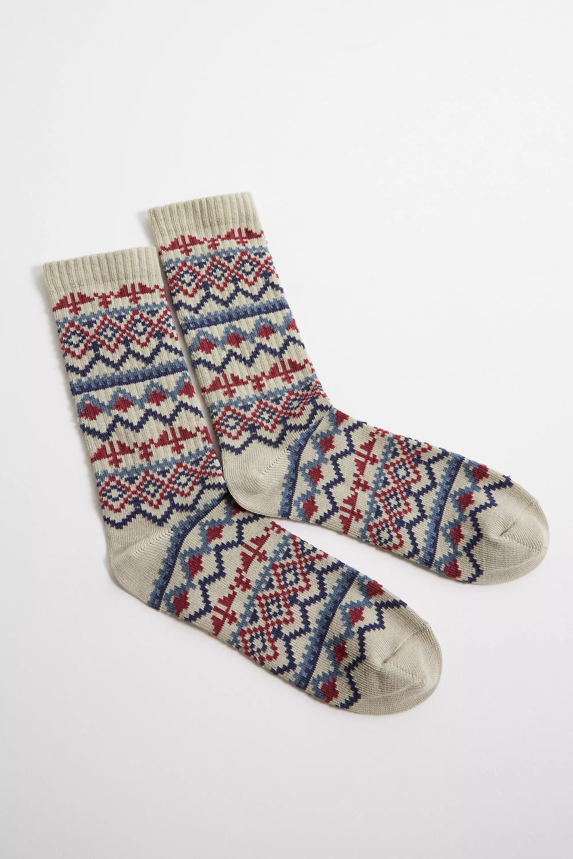 Ivory Fair Isle Socks, IVRY, large image number 0