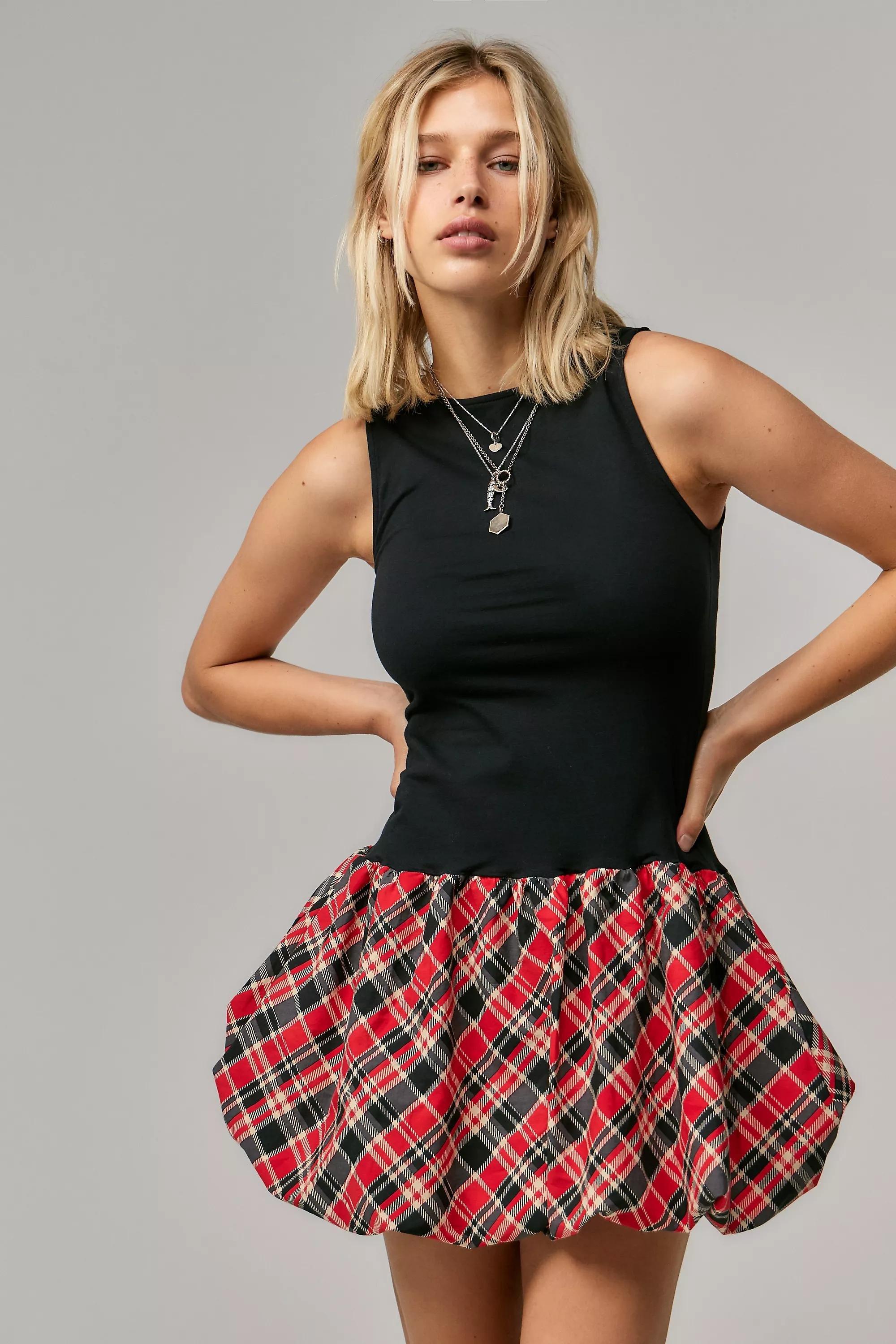 Multicolour Motel Ortega Bubble Hem Mini Dress, , large image number 0