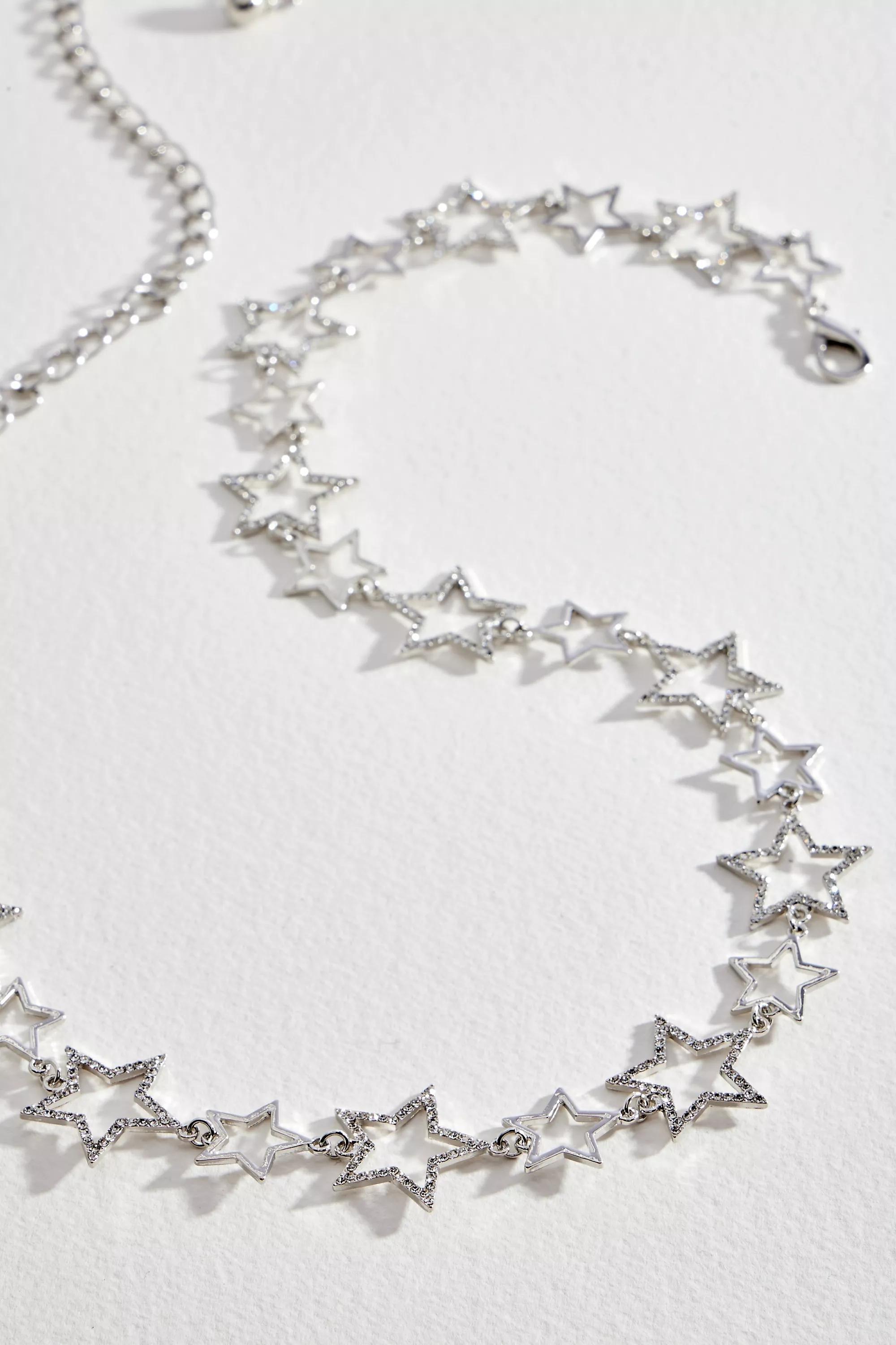 Silver UO Diamante Star Belt, SLVR, large image number 1