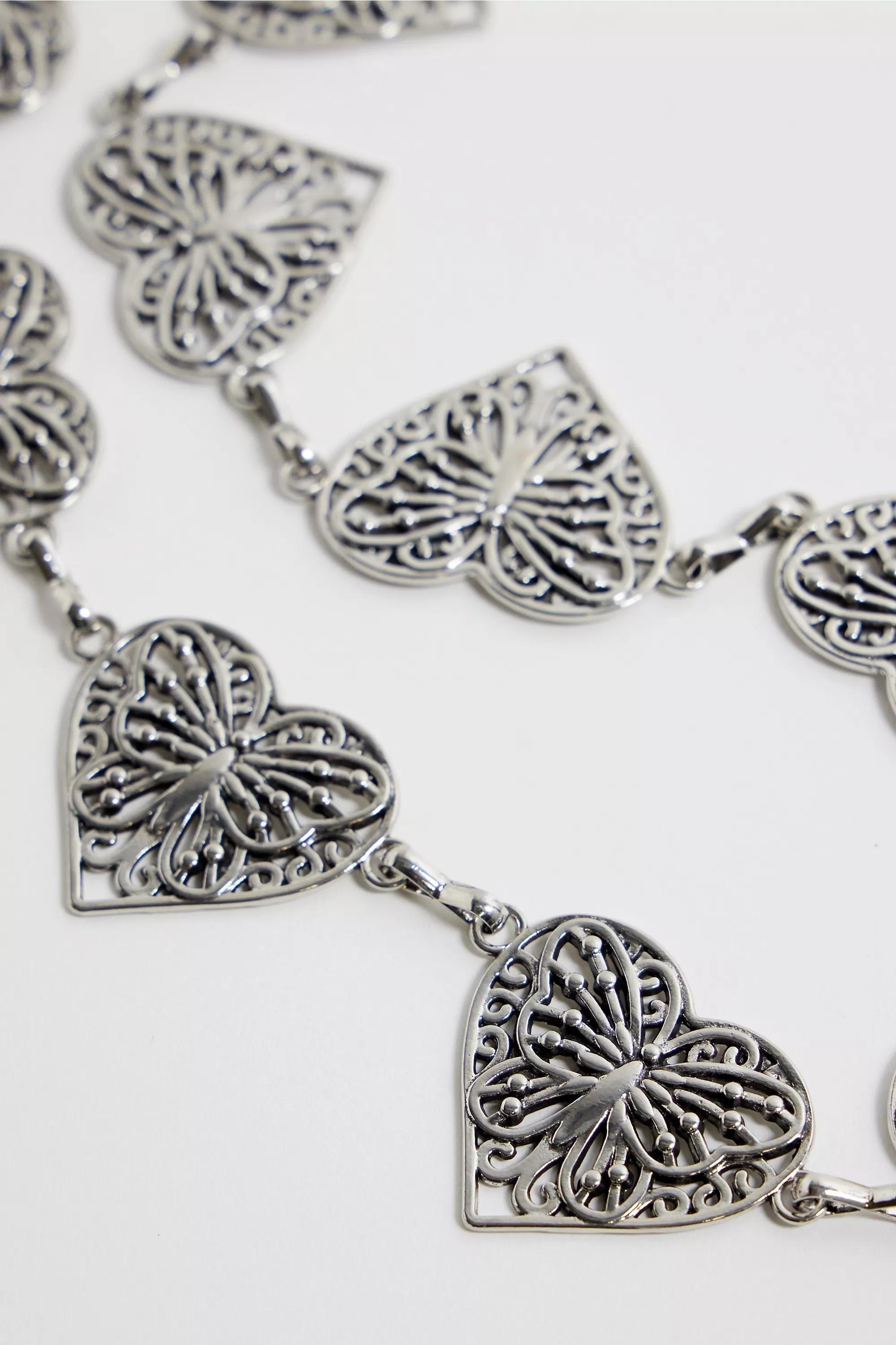 Silver UO Butterfly Heart Chain, SLVR, large image number 3