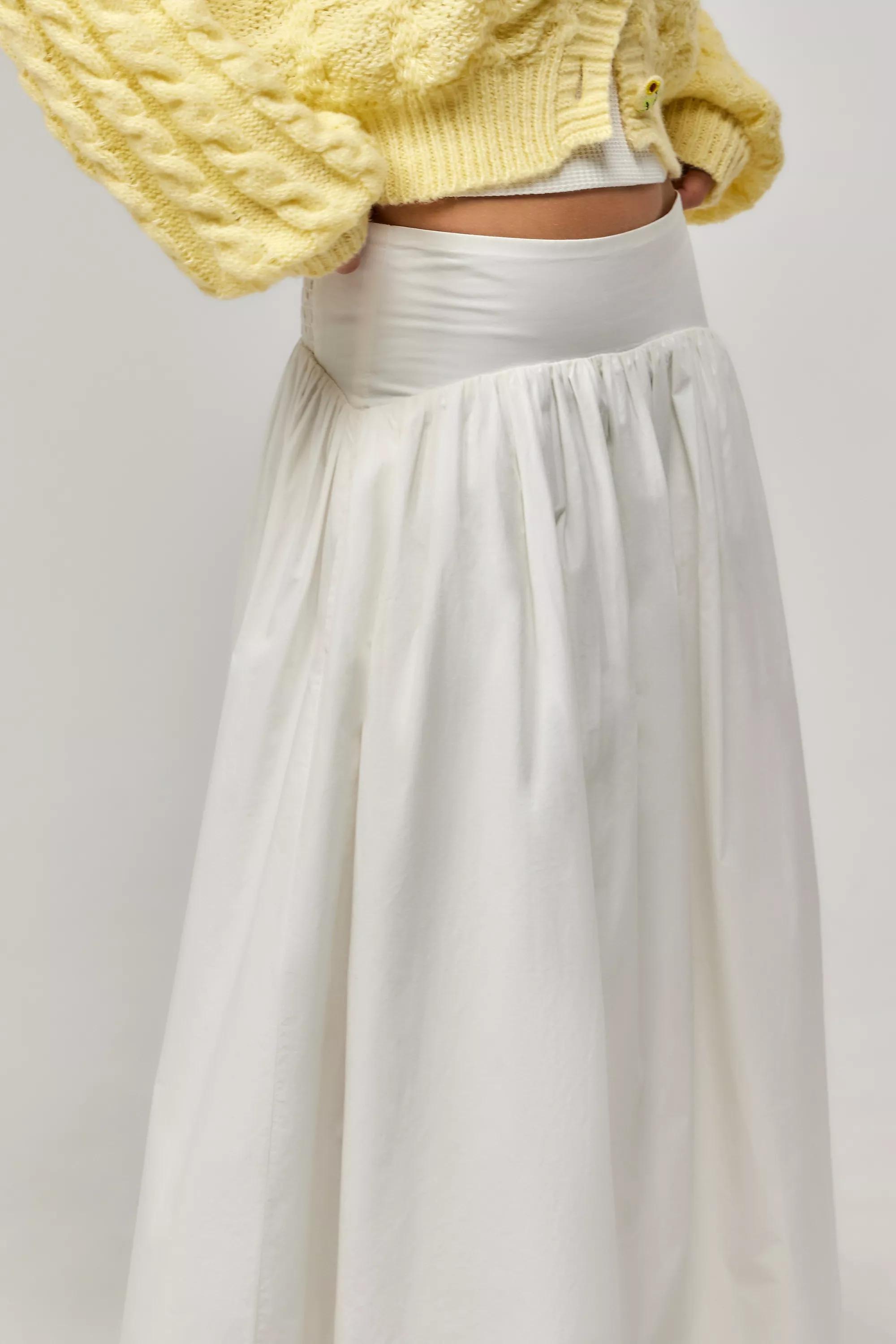 White Uo Mindi Bubble Maxi Skirt, , large image number 3