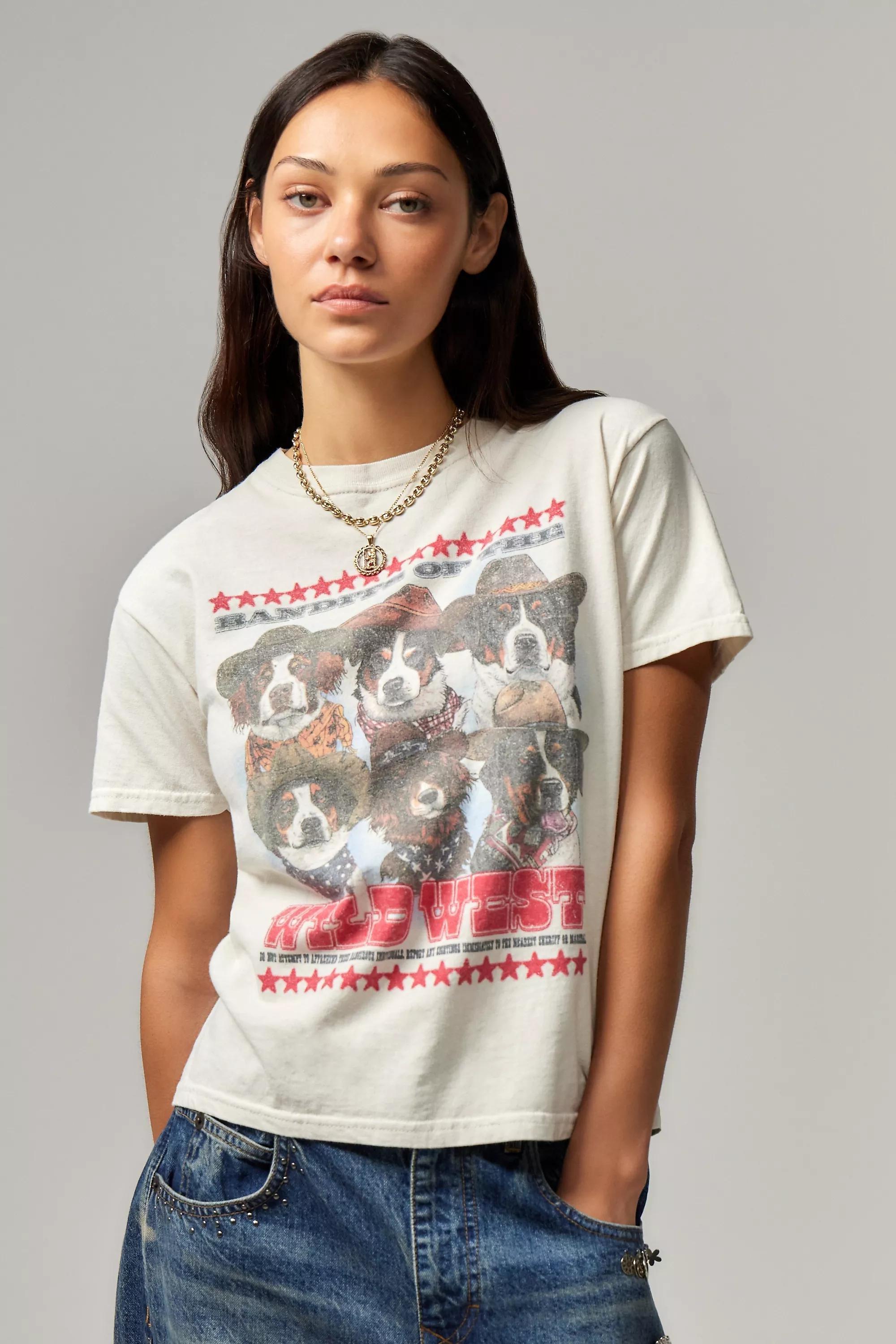 White UO Wild West Dogs Cropped, , large image number 0