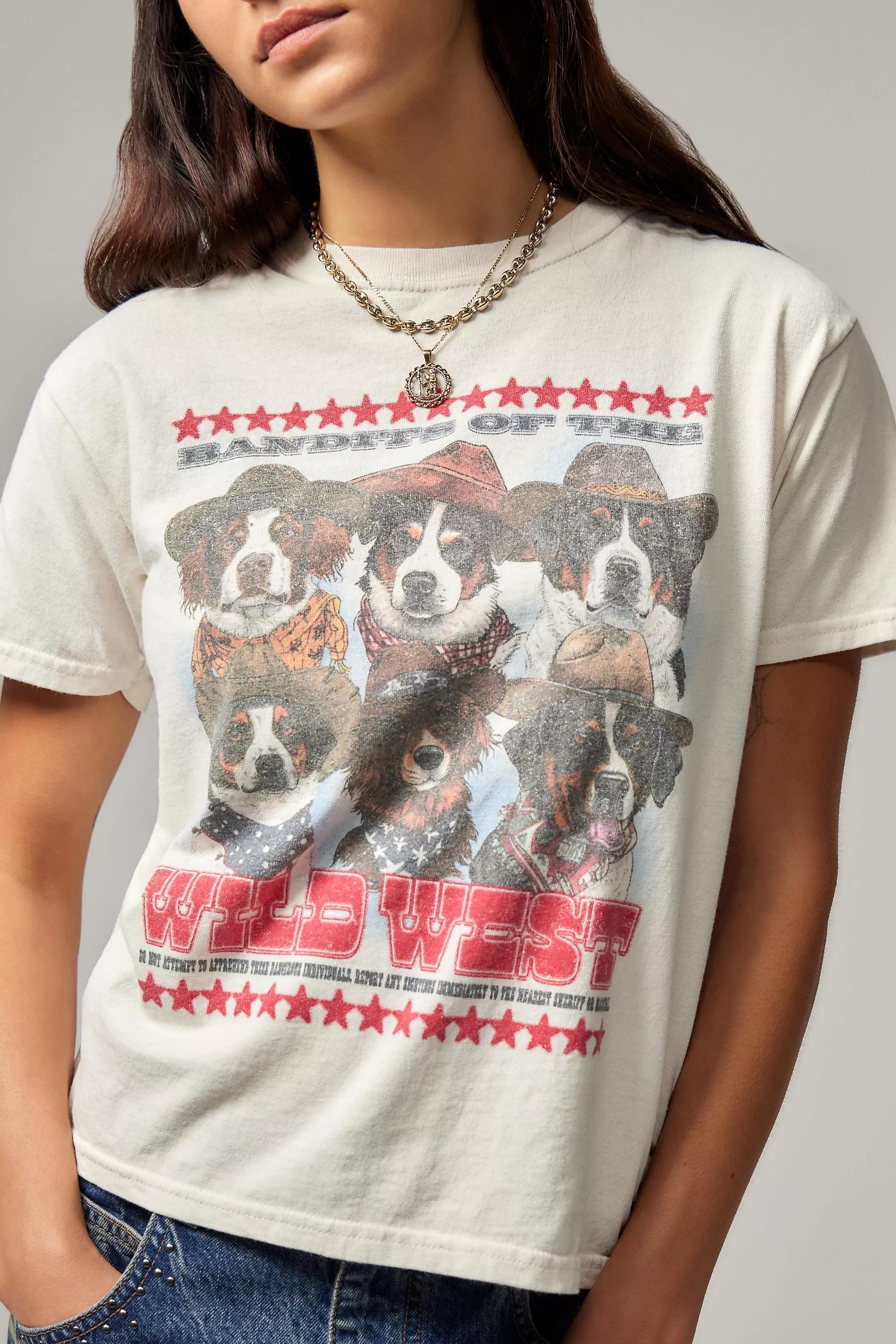 White UO Wild West Dogs Cropped, , large image number 1