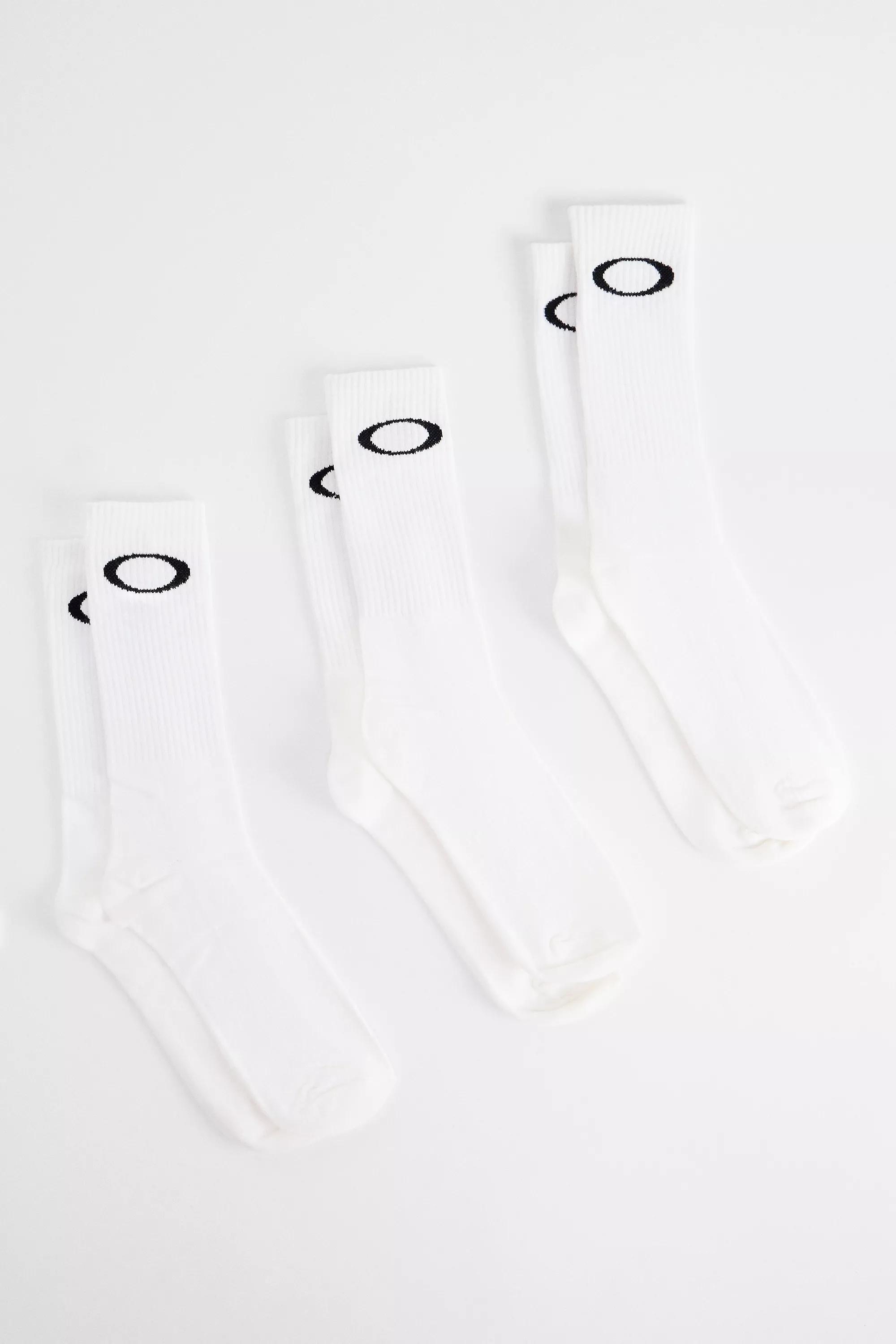 White Oakley Ellipse Crew Socks, Set Of 3, WHT, large image number 0