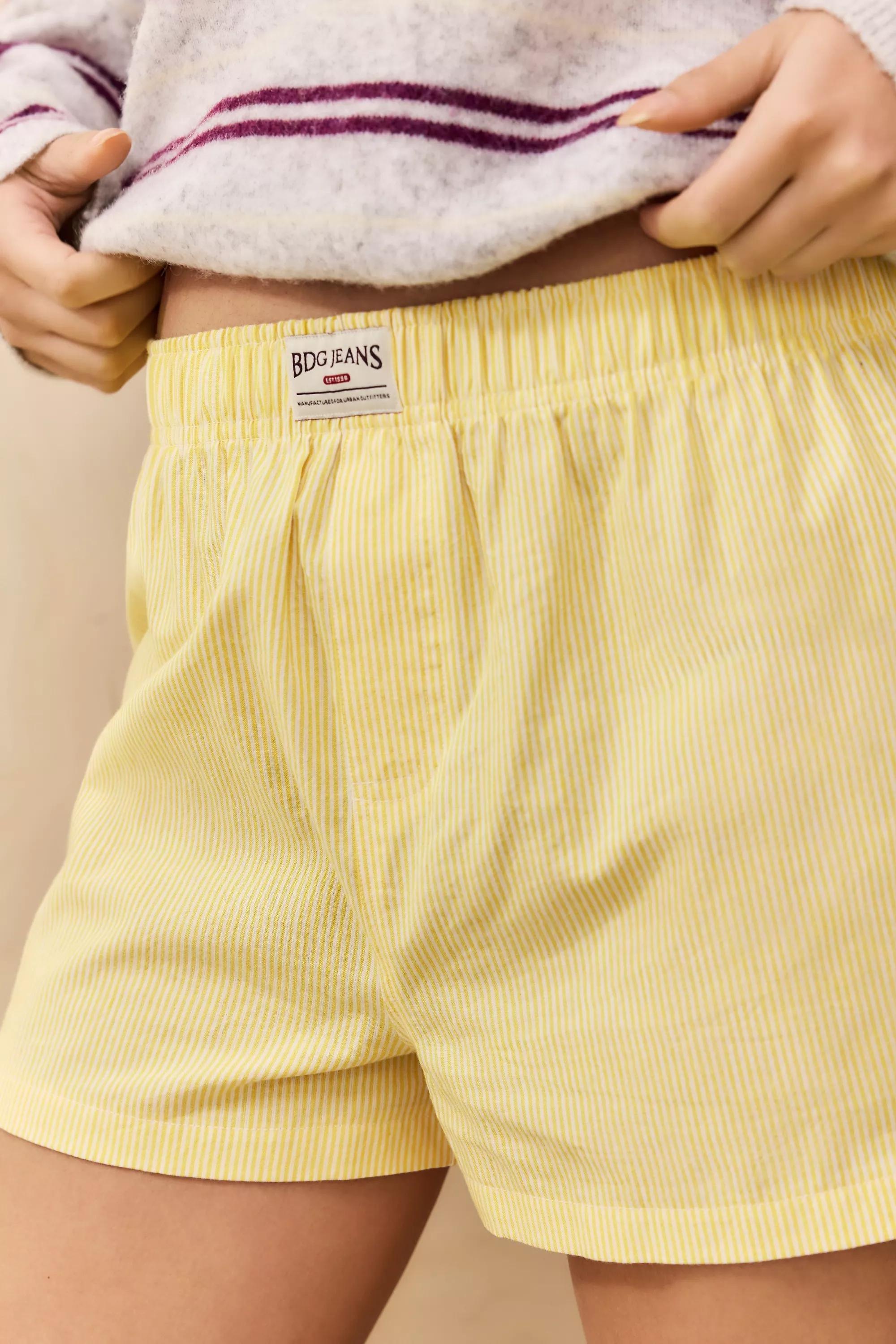 Yellow Bdg Striped Boxer Short, LT YELLOW, large image number 1