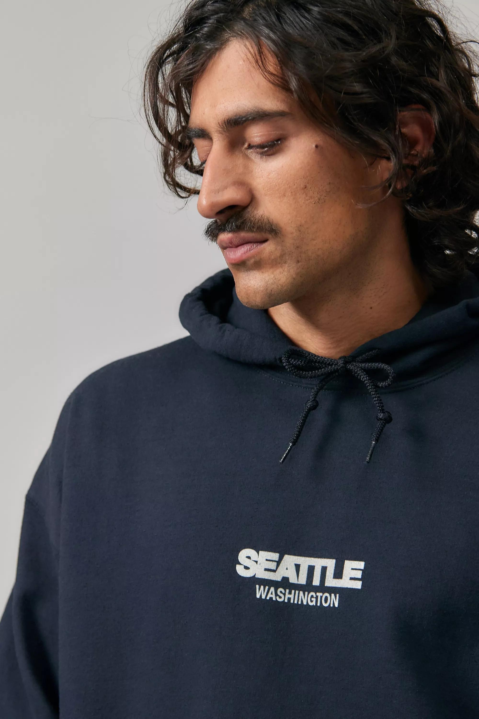 Black UO Seattle Hoodie Casual, , large image number 2