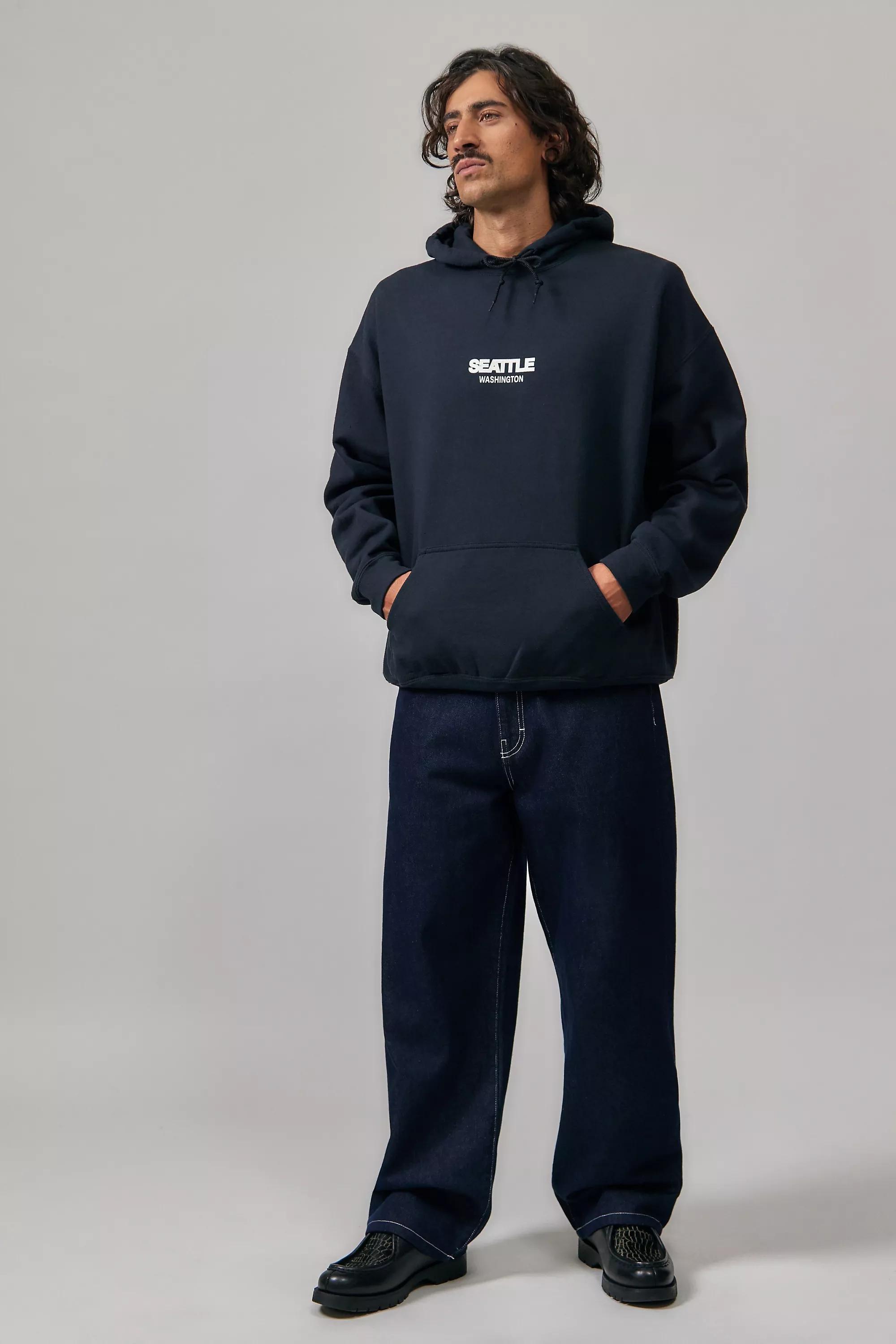 Black UO Seattle Hoodie Casual, , large image number 3
