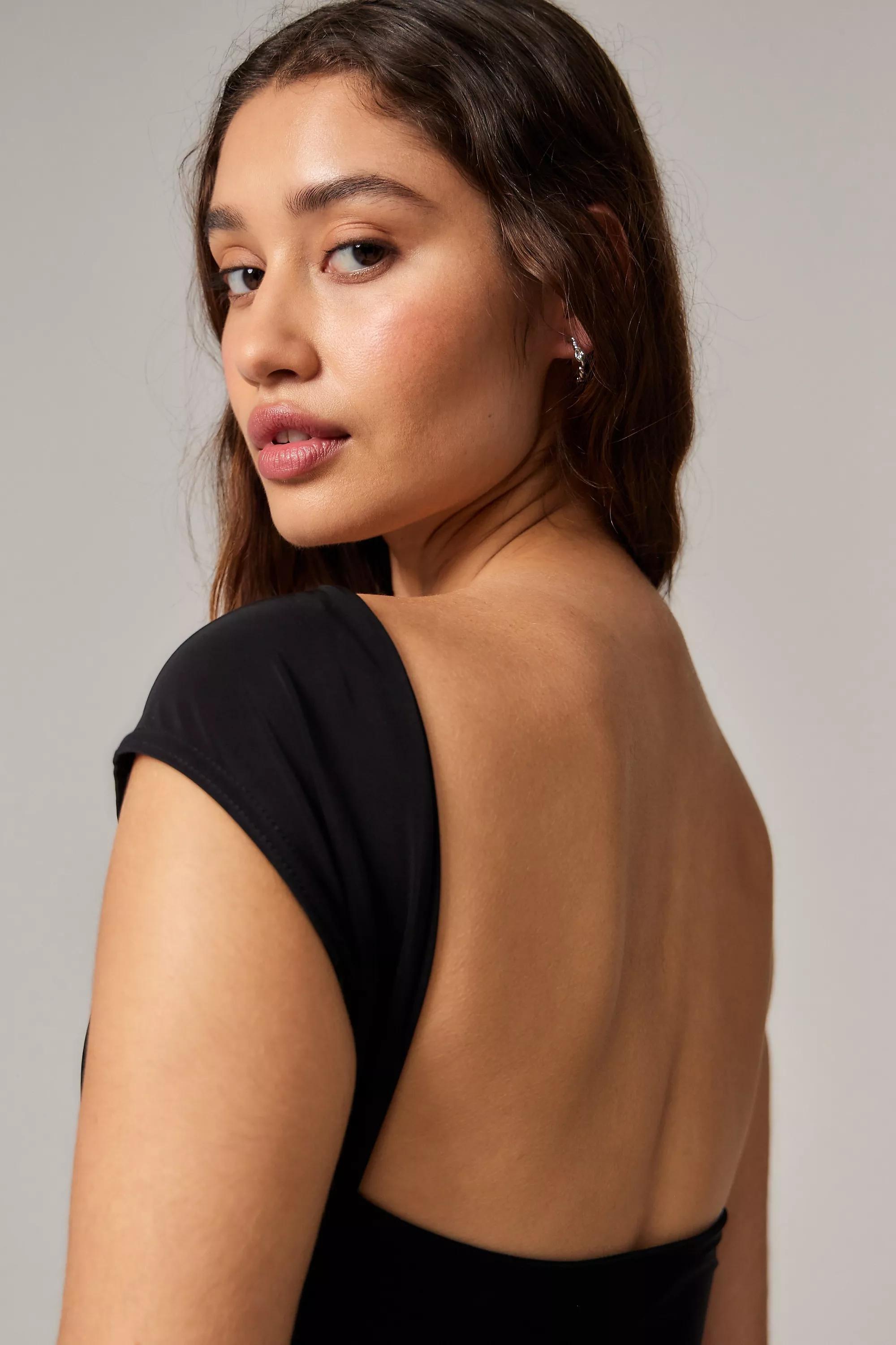 Black Uo Lia Open Back T-Shirt, , large image number 3