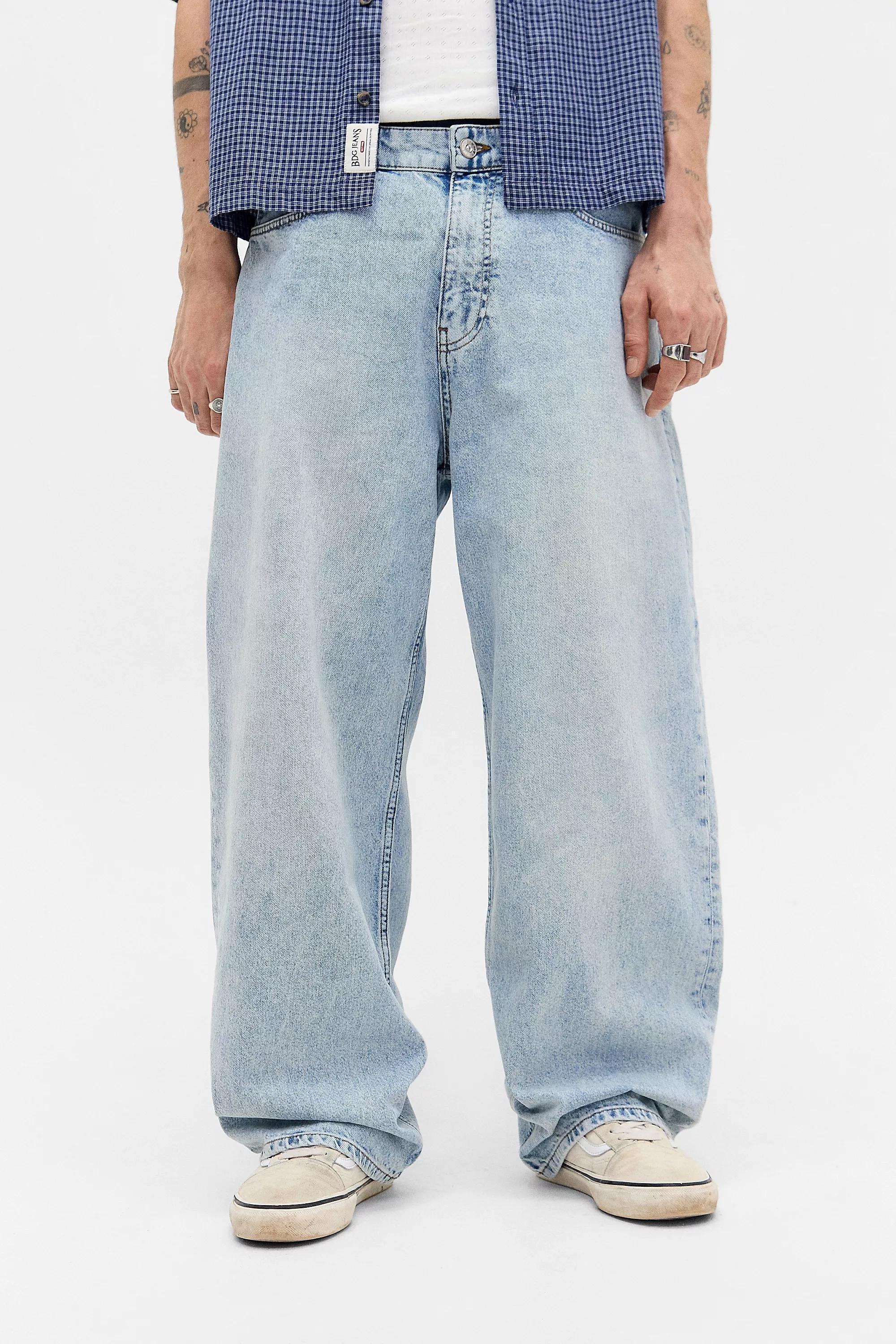 Blue Bdg Jack Bleach Acid Wash Jeans, , medium