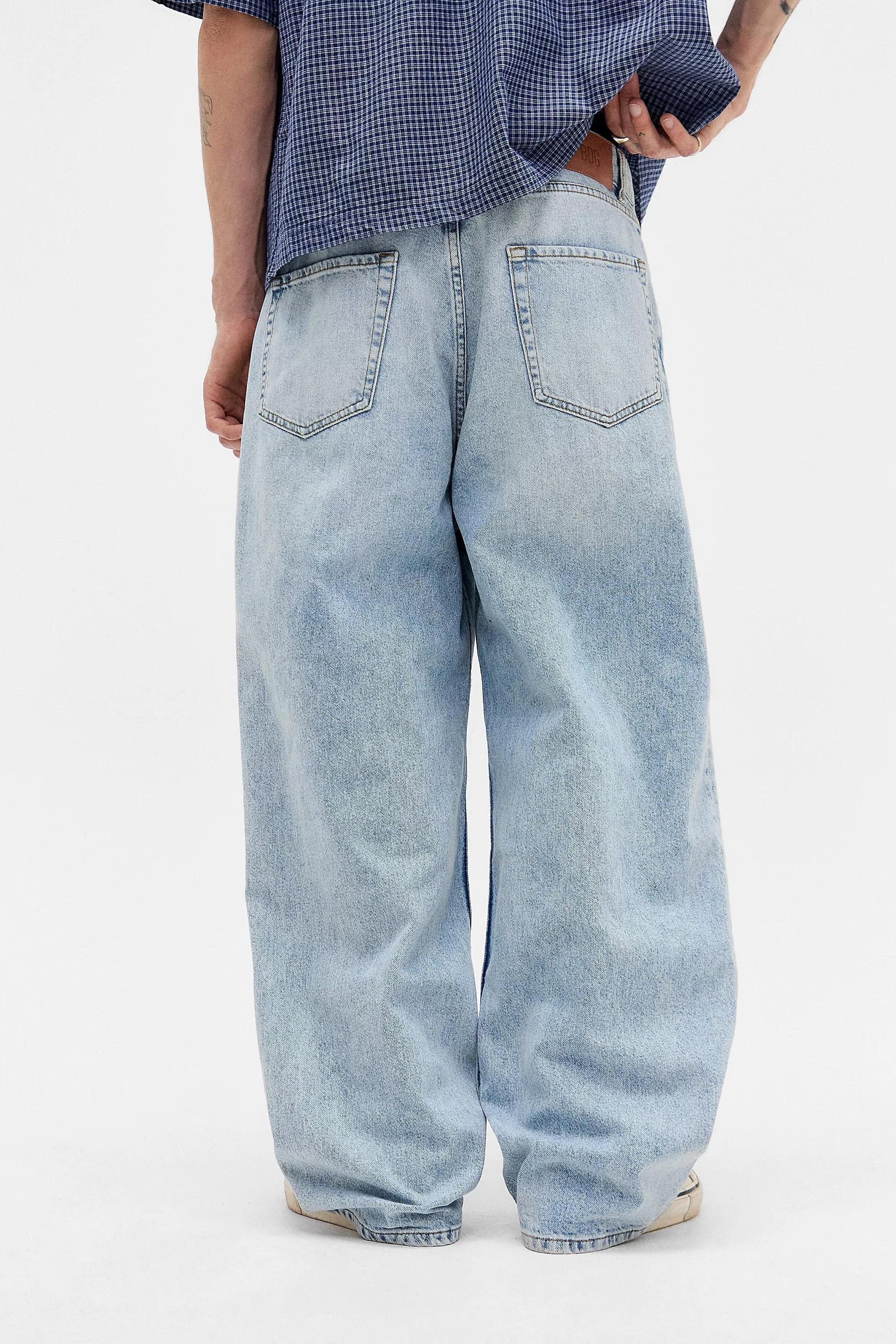 Blue Bdg Jack Bleach Acid Wash Jeans, , large image number 3