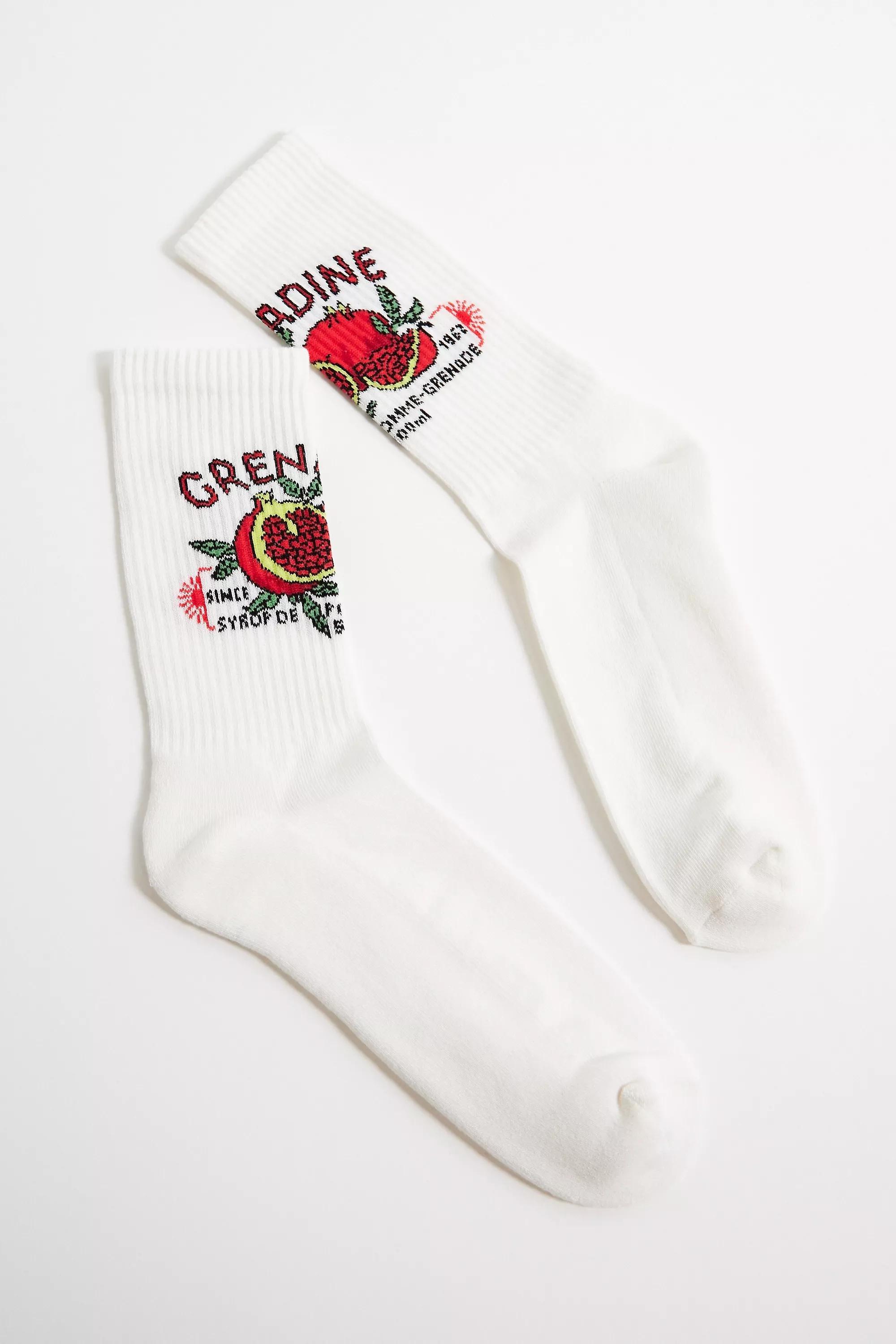 White Grenadine Socks, WHT, large image number 0