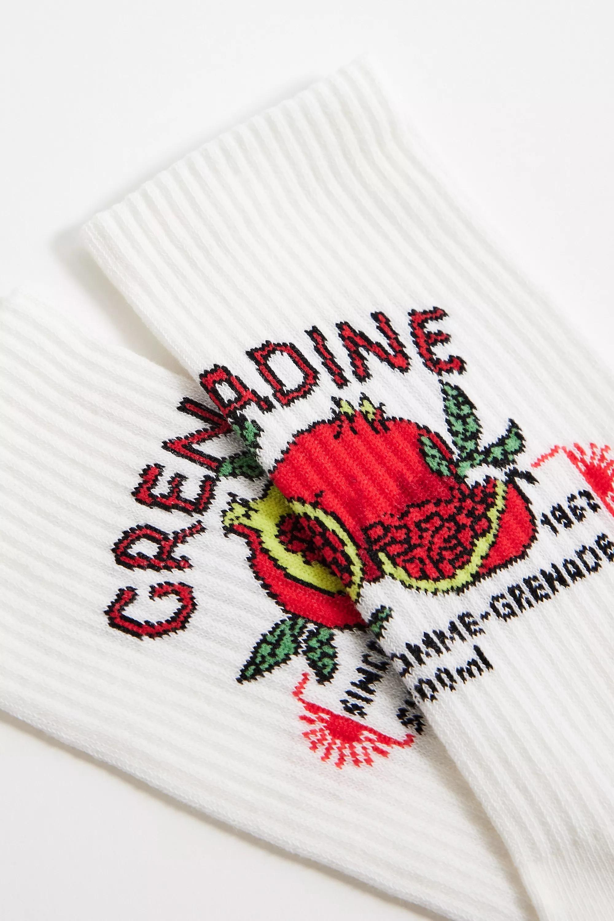 White Grenadine Socks, WHT, large image number 1