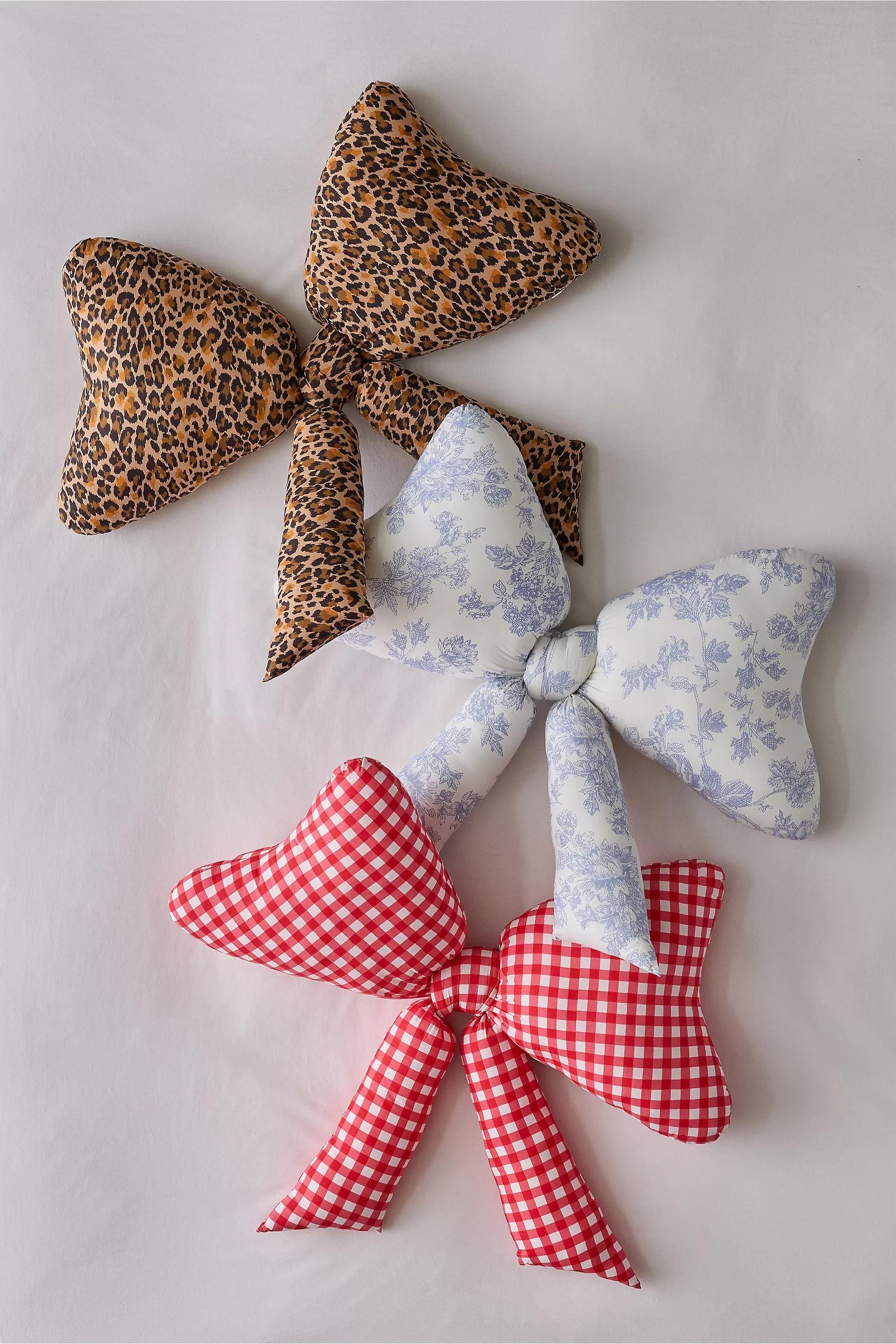 Blue Toile Print Bow Cushion, LT BLUE, large image number 3