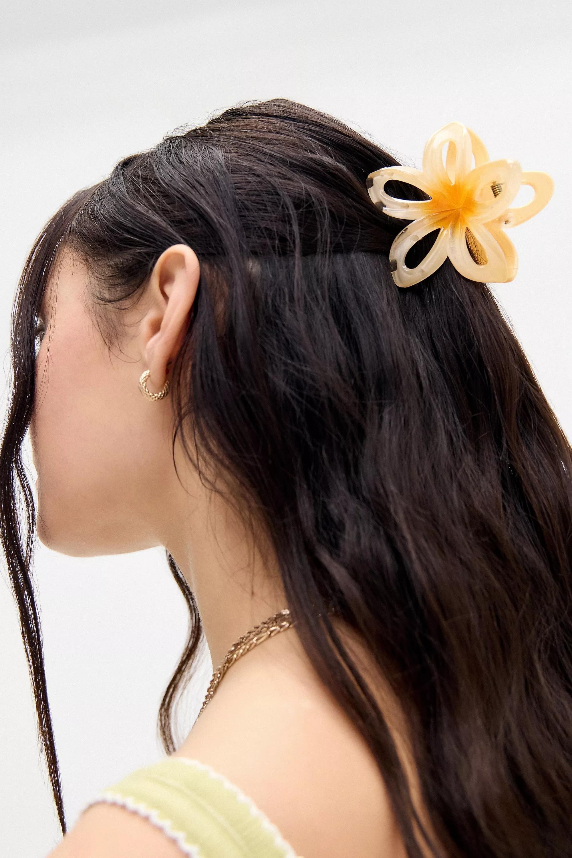 Orange Flower Cut-Out Claw Clip, ORANGE, large image number 0