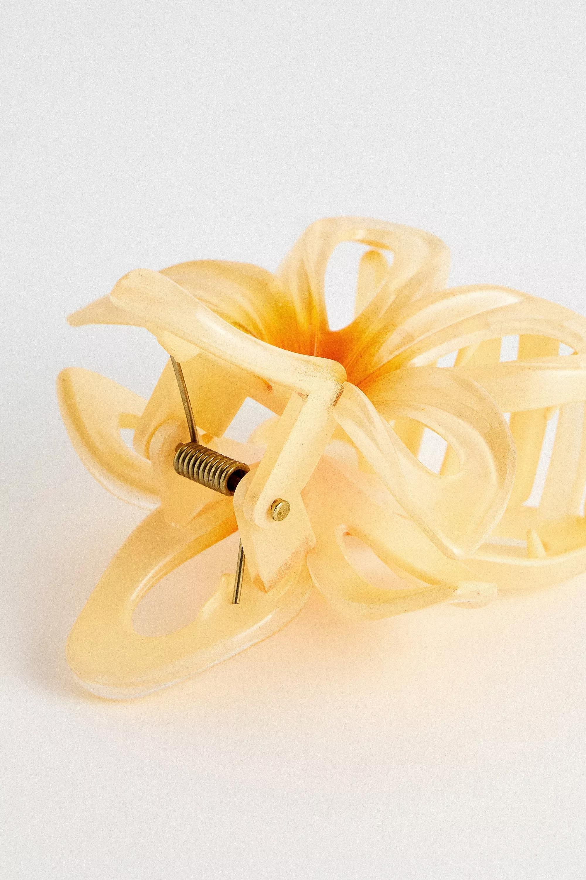 Orange Flower Cut-Out Claw Clip, ORANGE, large image number 2