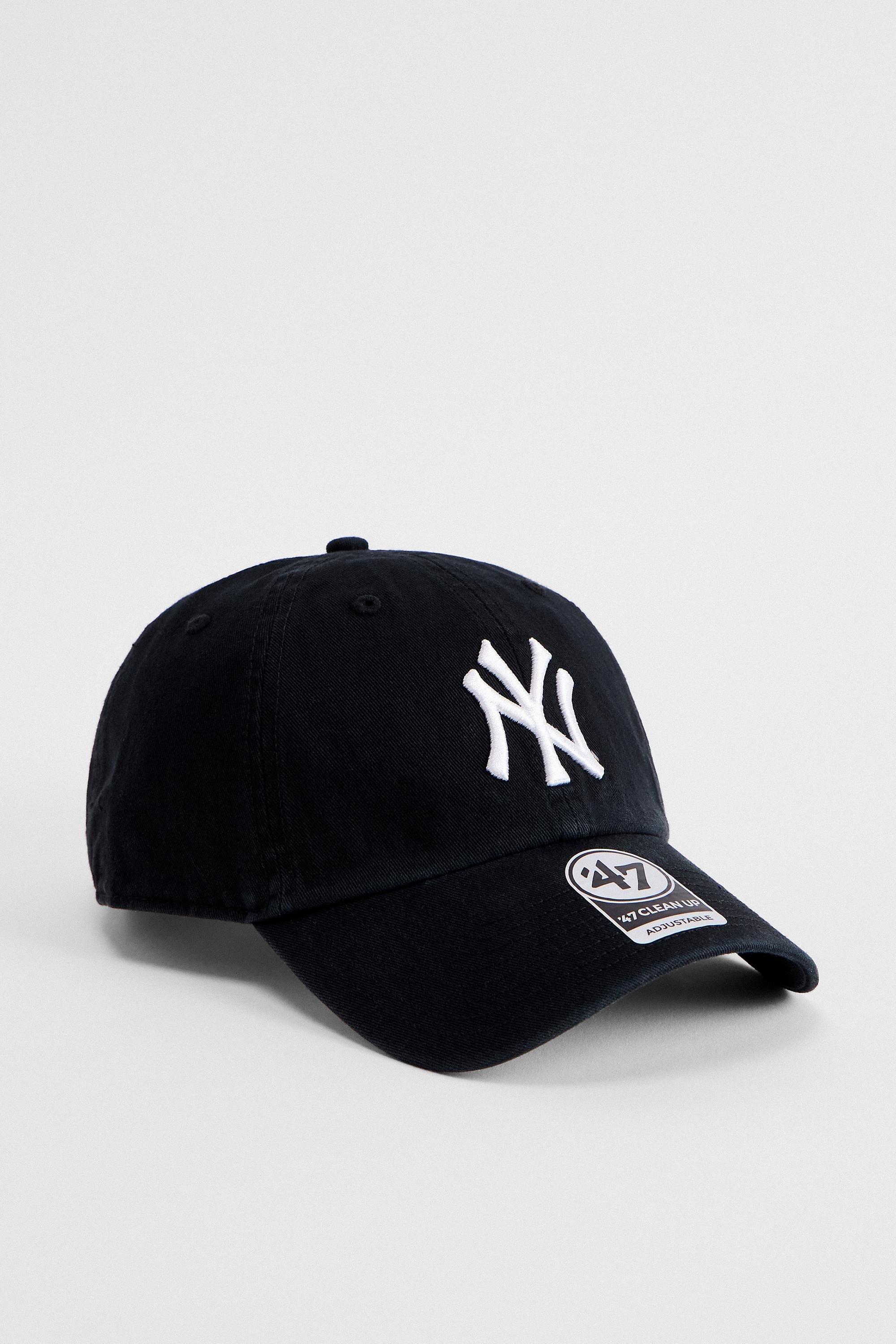 Black47 Brand Ny Yankees Clean Up Cap, BLK, large