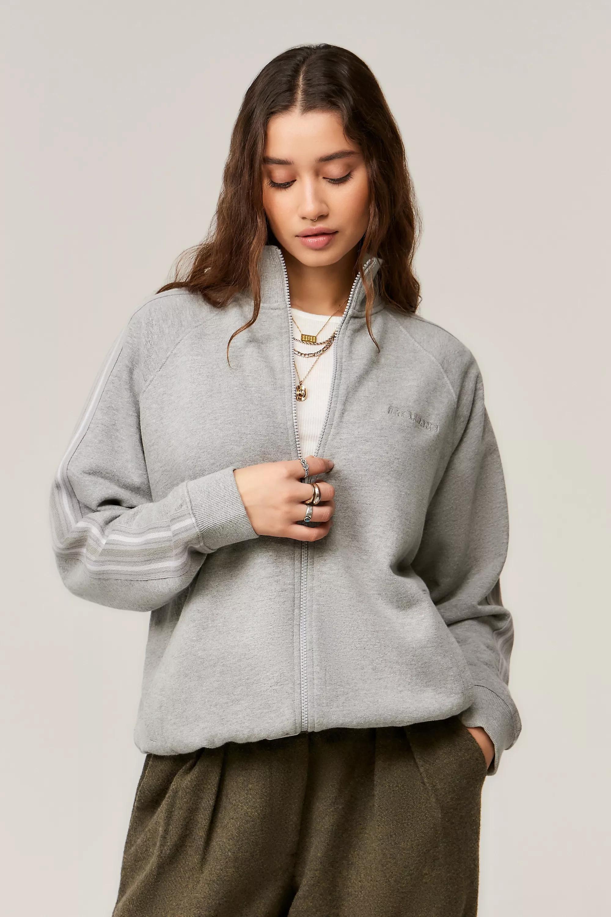 Grey Iets Frans... Striped Track Jacket, , large image number 0
