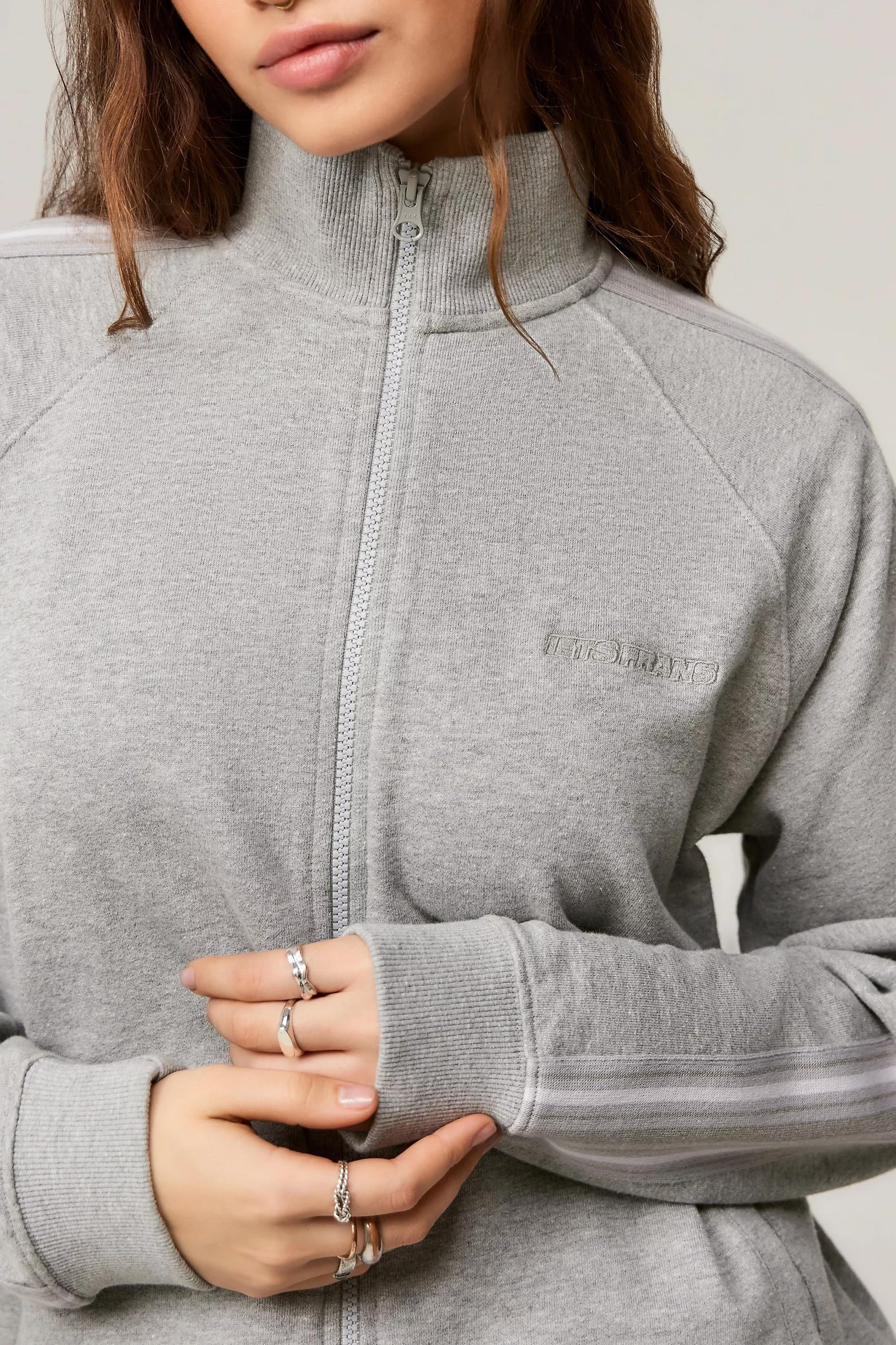 Grey Iets Frans... Striped Track Jacket, , large image number 1
