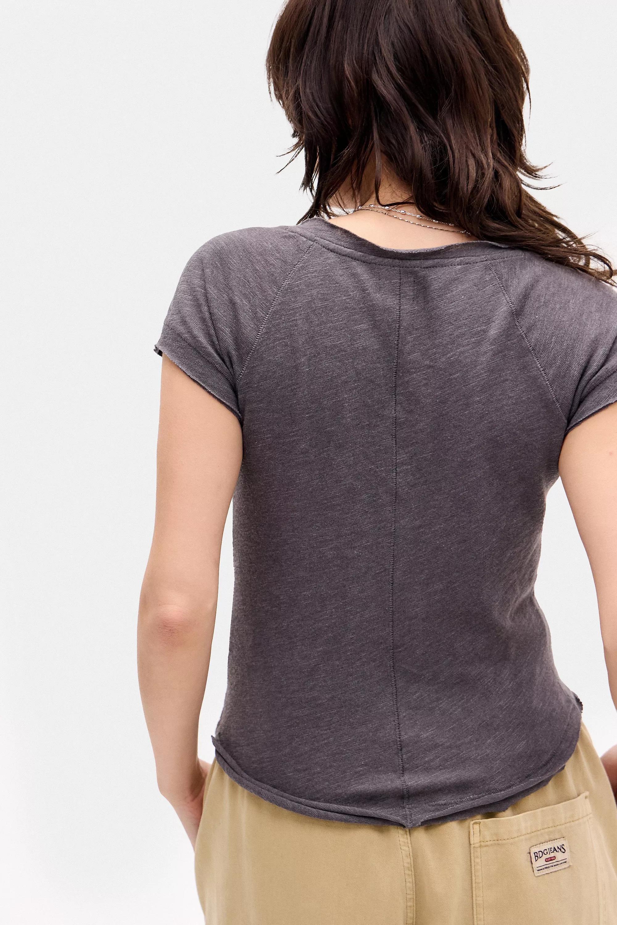 Grey Bdg V-Neck T-Shirt, , large image number 3