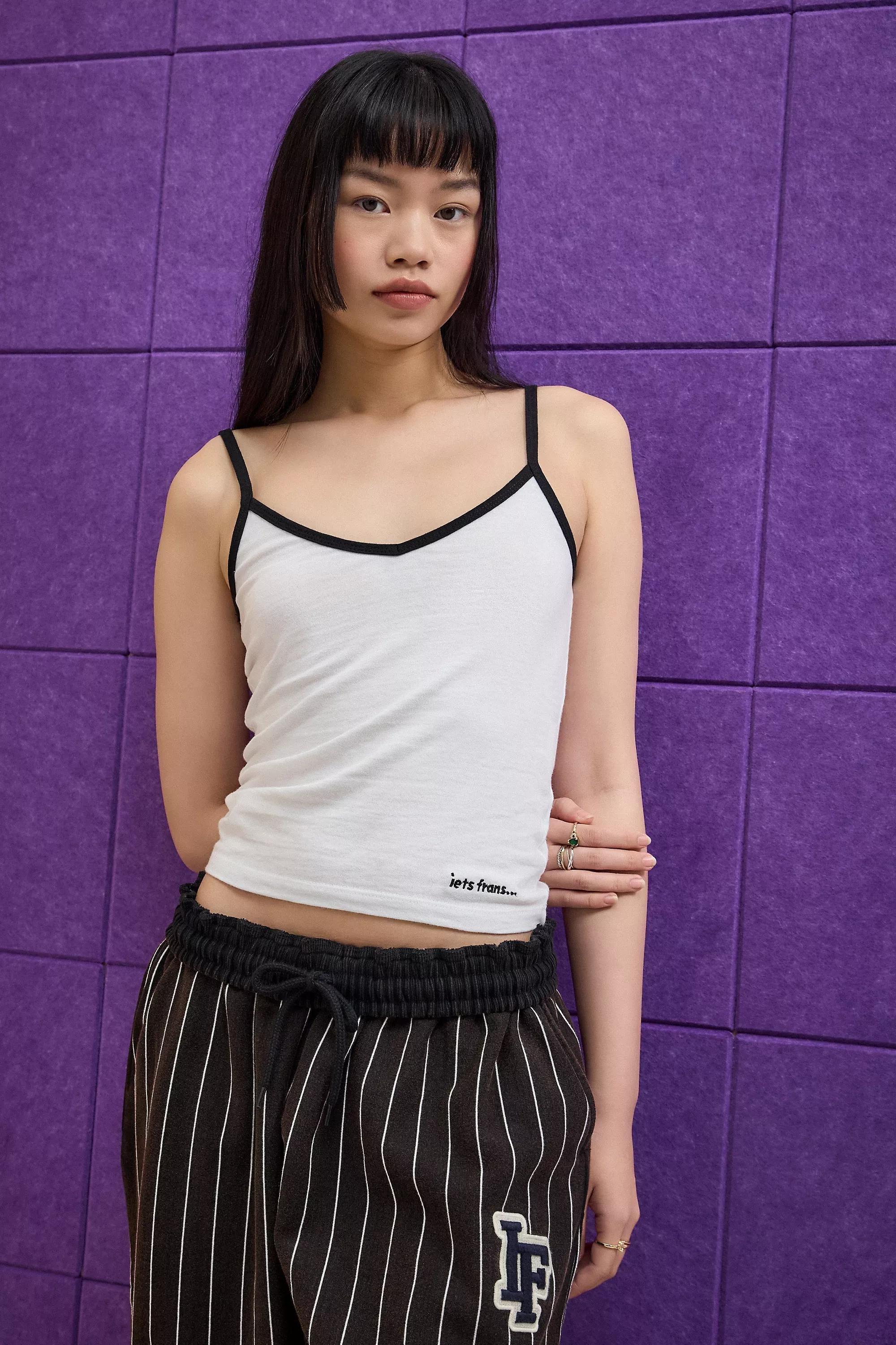 White Iets Frans... Leo V-Neck Cami Top, , large image number 0
